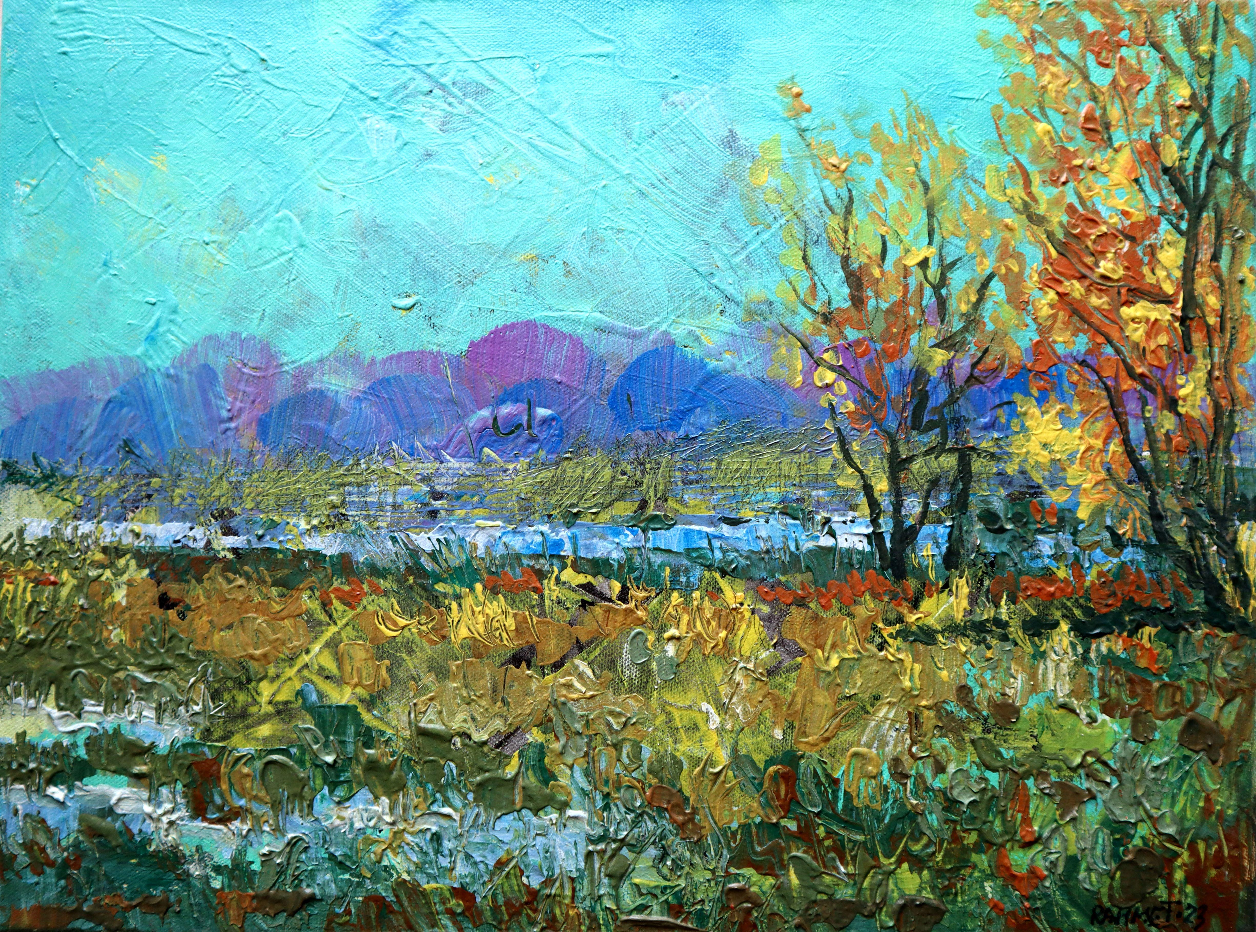 RAKHMET REDZHEPOV (RAMZI) Landscape Painting - Autumn Glade