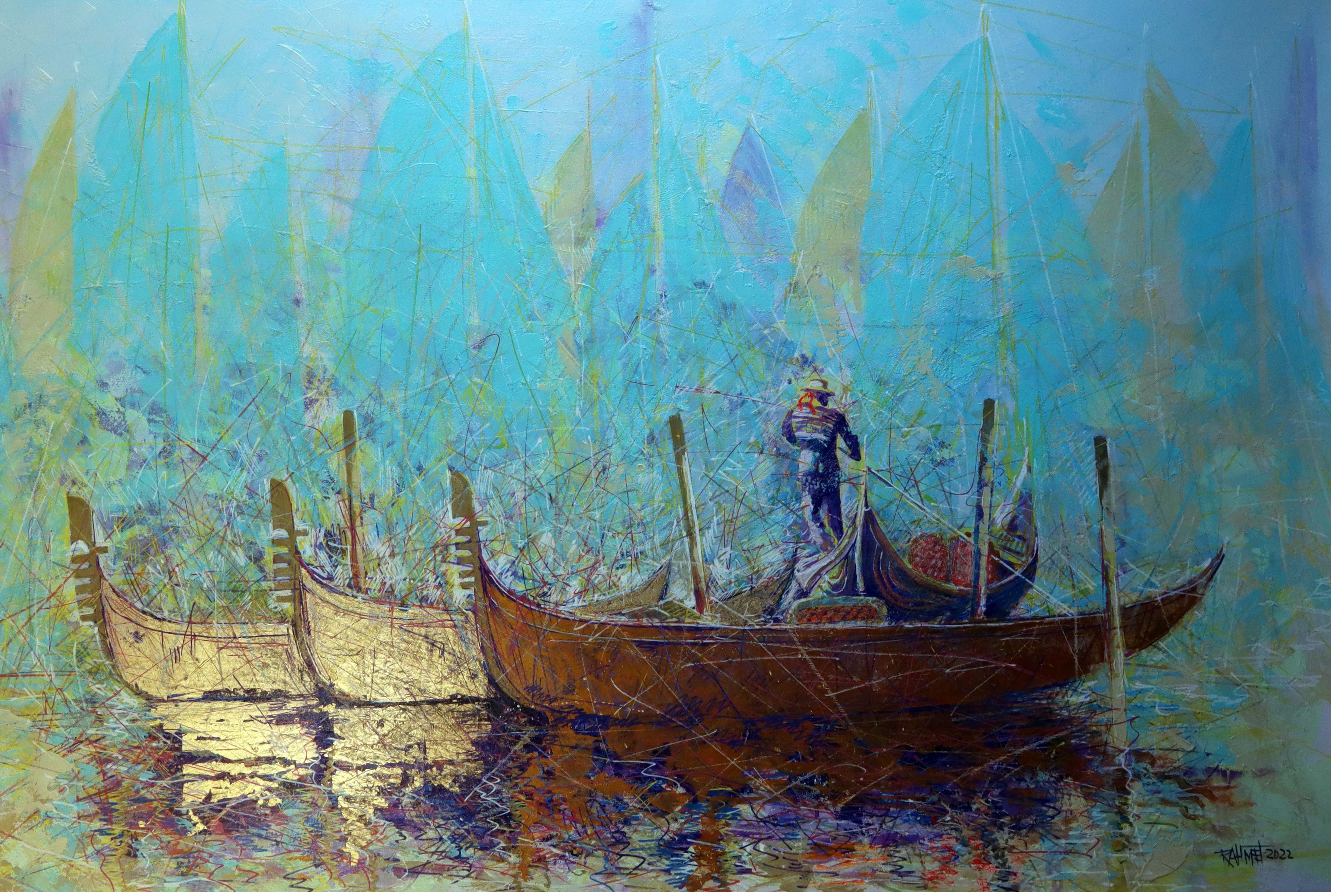 Autumn Regatta in Venice - Painting by RAKHMET REDZHEPOV (RAMZI)