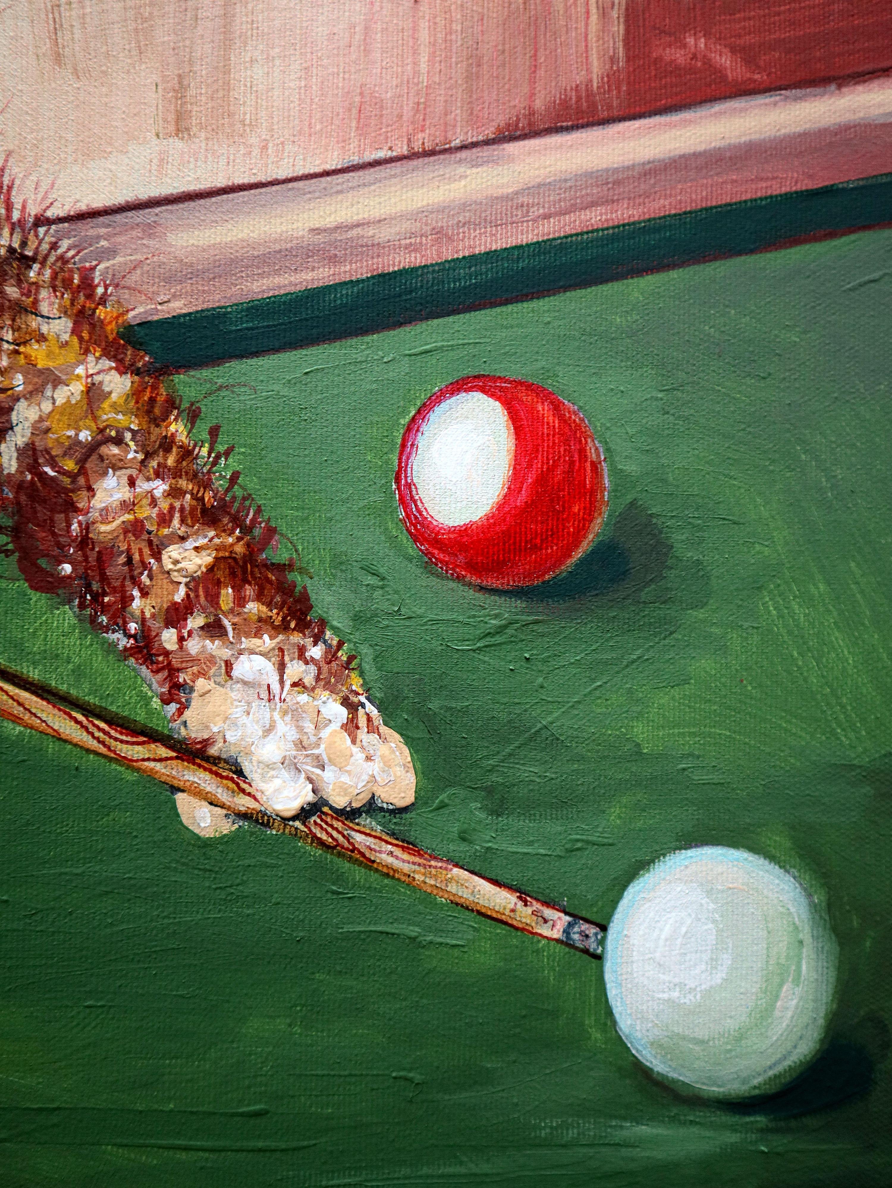 Billiard Player   original painting For Sale 6