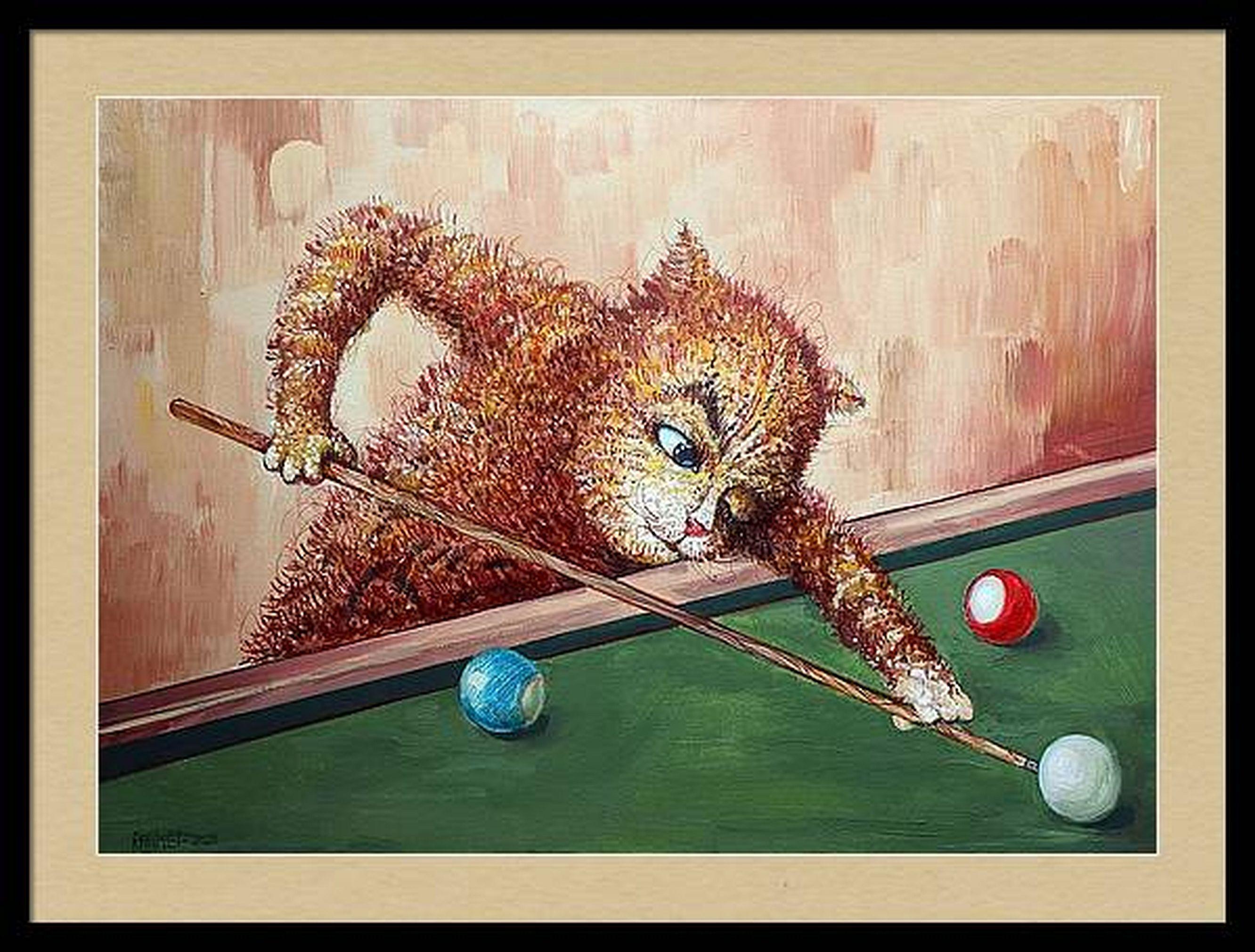 Billiard Player   original painting For Sale 1