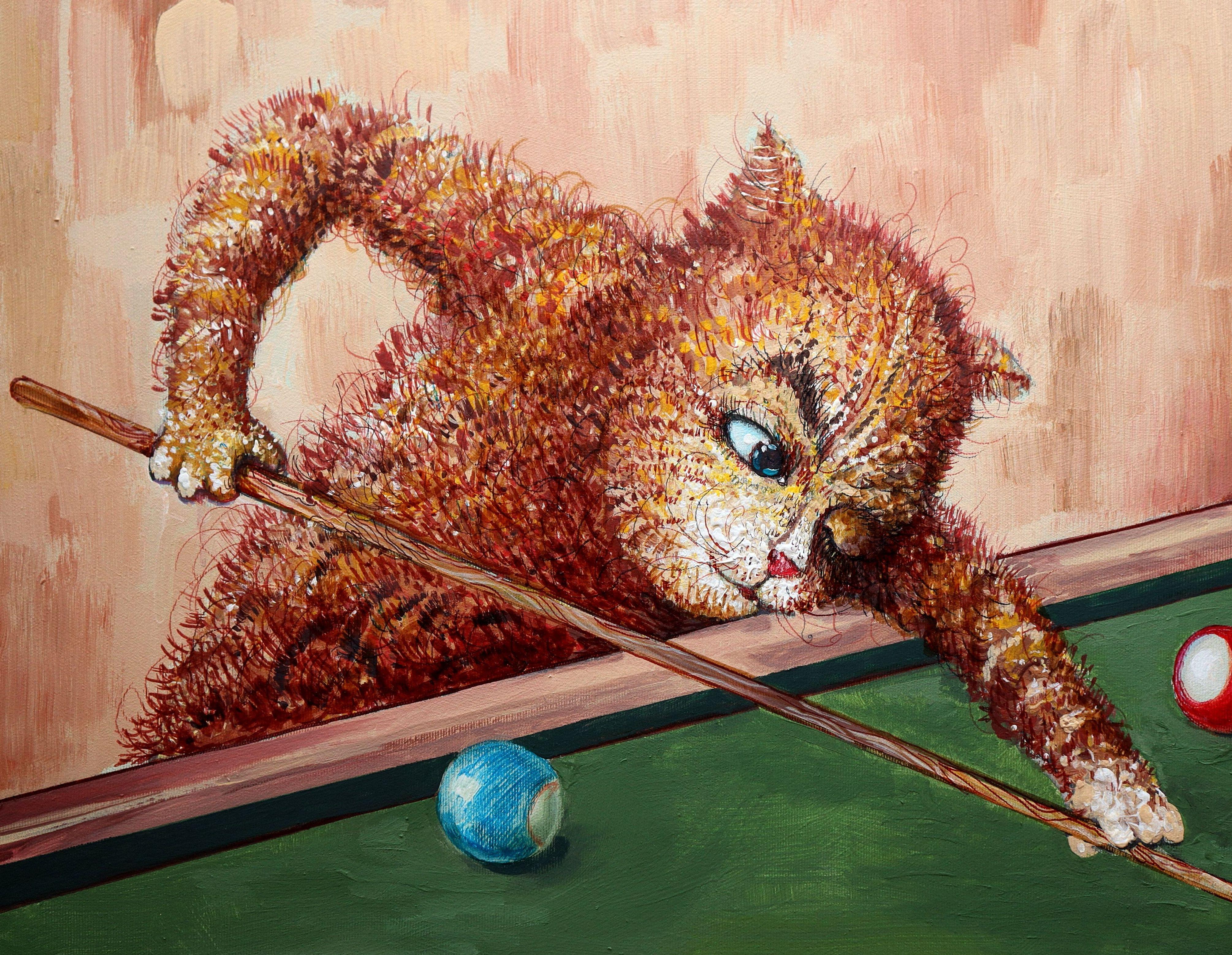 Billiard Player   original painting For Sale 2