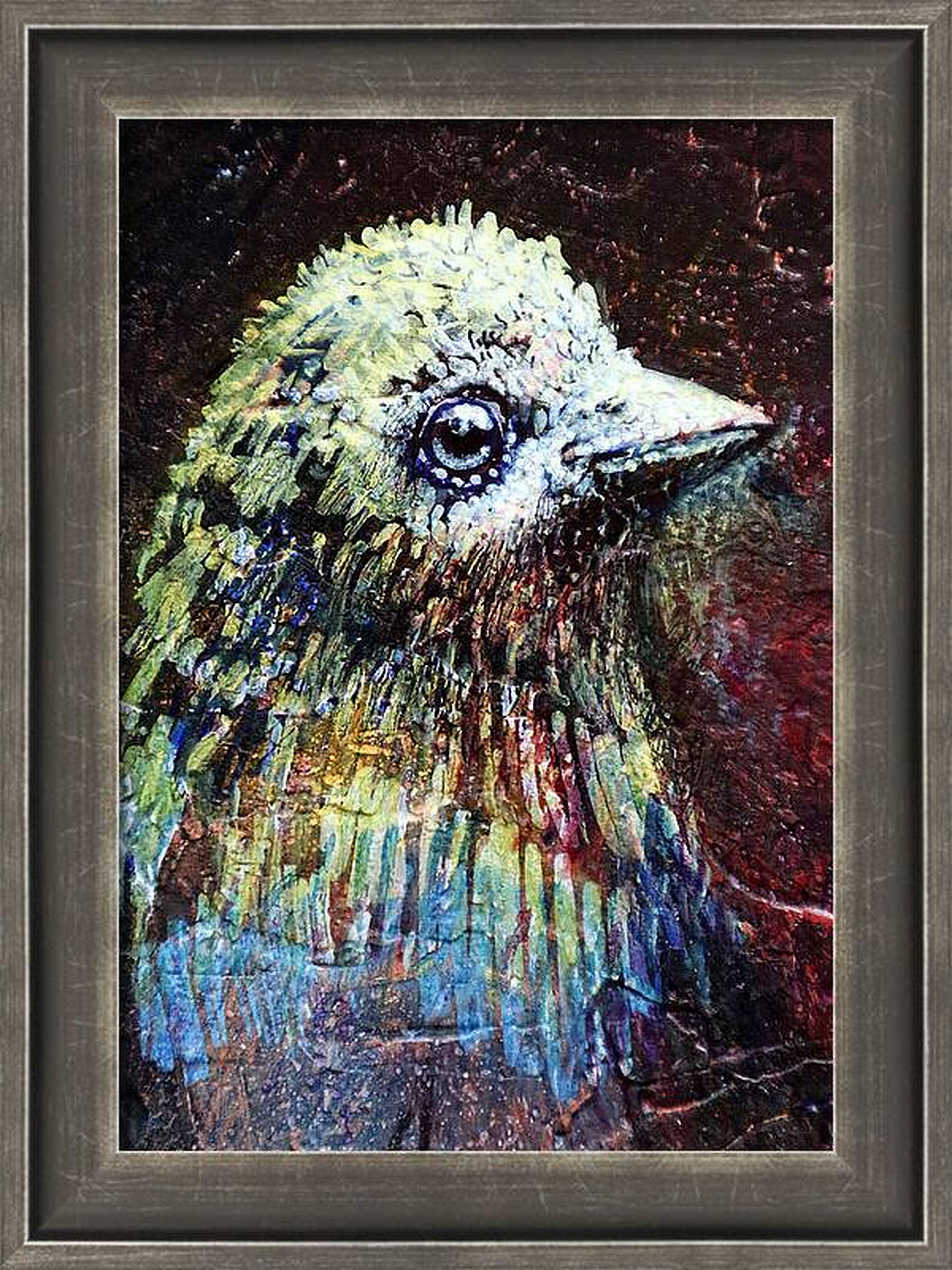 In this piece, I've melded acrylic and oil to capture the frailty yet resilience of nature, through a burst of textured strokes embodying both expressionism and impressionism. The eyes are windows to an untold story of survival and beauty, inviting