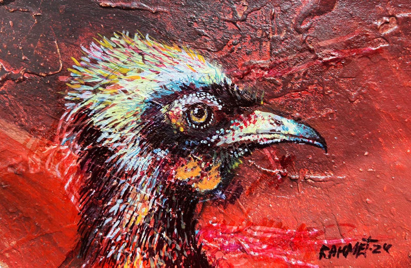 BIRD 20 - Expressionist Painting by RAKHMET REDZHEPOV (RAMZI)