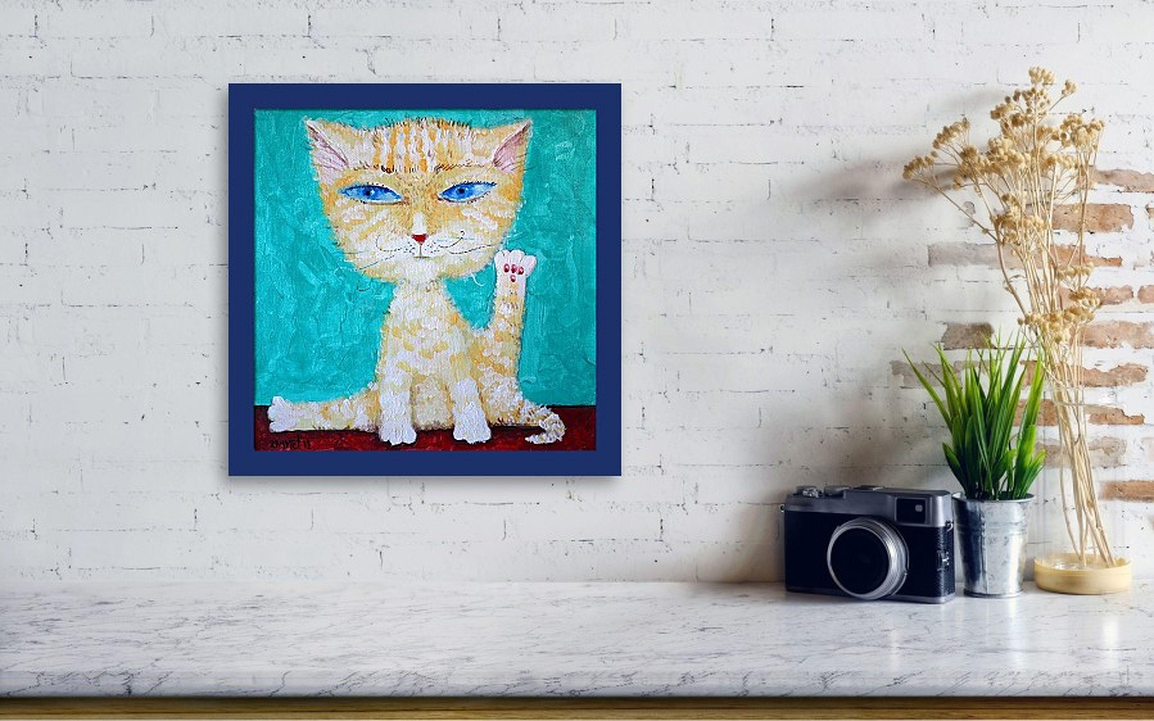 BLAU BLAU (Blau), Animal Painting, von RAKHMET REDZHEPOV (RAMZI)