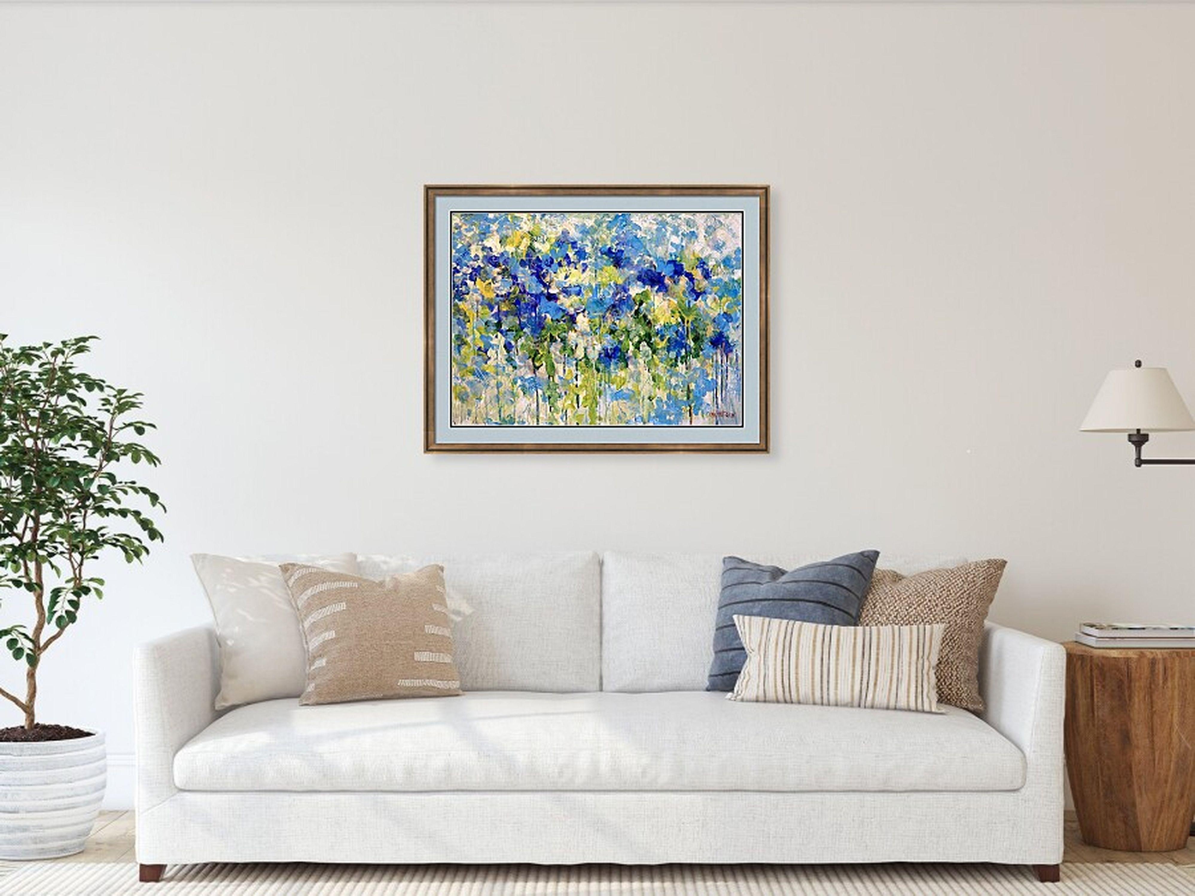 BLUE - Expressionist Painting by RAKHMET REDZHEPOV (RAMZI)