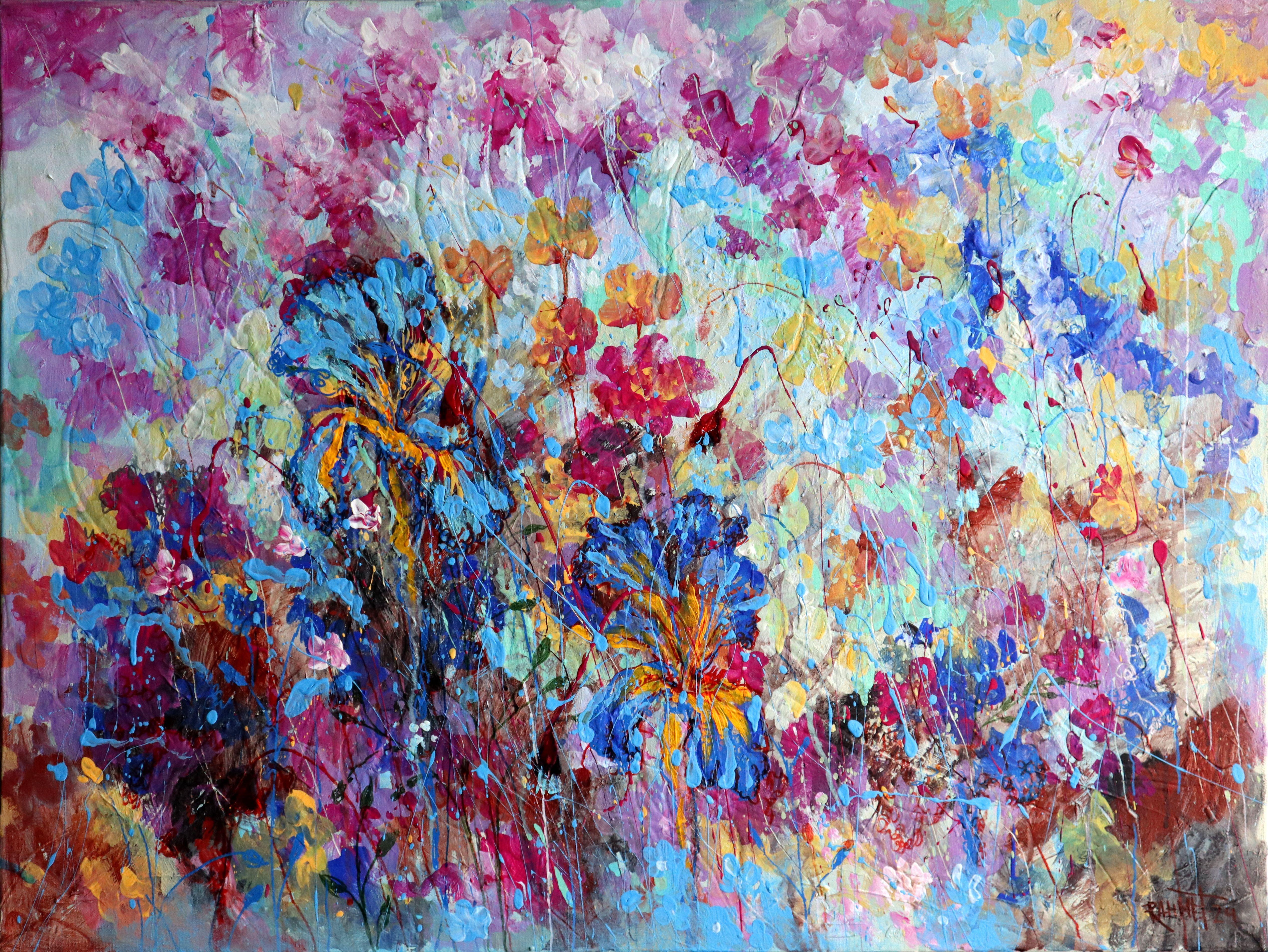 Iris bleus - Painting de RAKHMET REDZHEPOV (RAMZI)