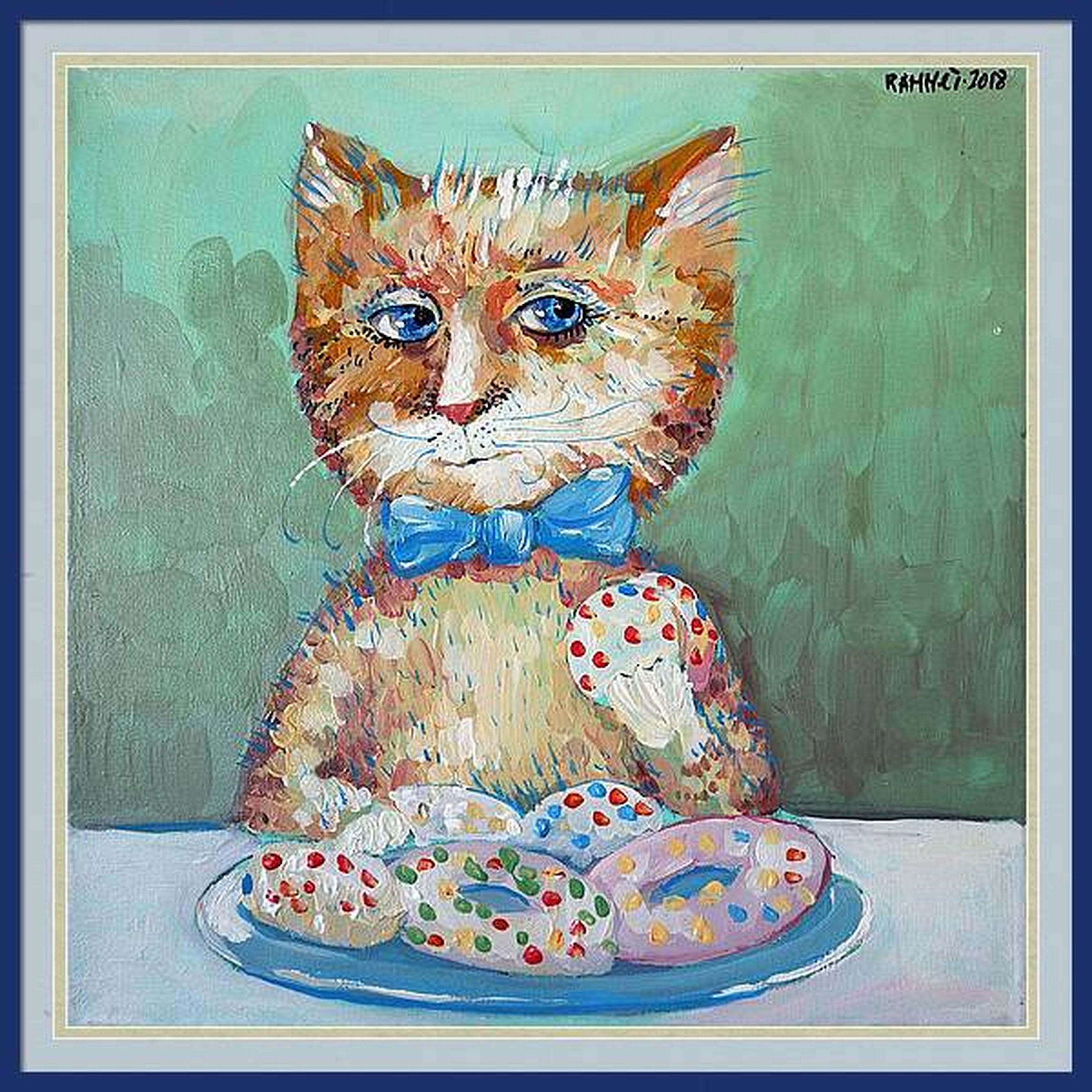 BON APPETIT ! - Gris Animal Painting par RAKHMET REDZHEPOV (RAMZI)