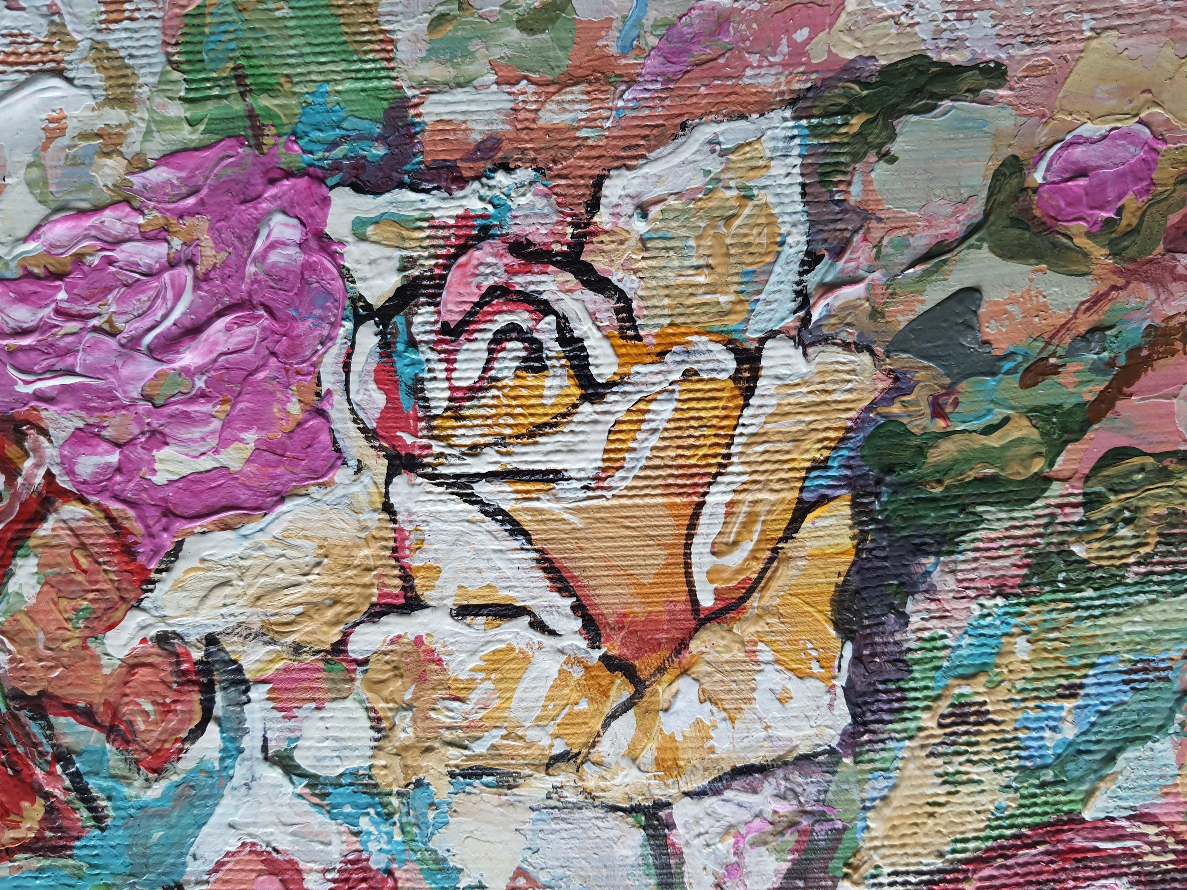 Technique  (toile faite à la main)
Le tableau a été peint avec un couteau à palette et un pinceau sur une toile.  . (fait main)
J'ai mis toute mon âme dans cette toile, en mélangeant des acryliques et des huiles vibrantes pour donner vie à une scène
