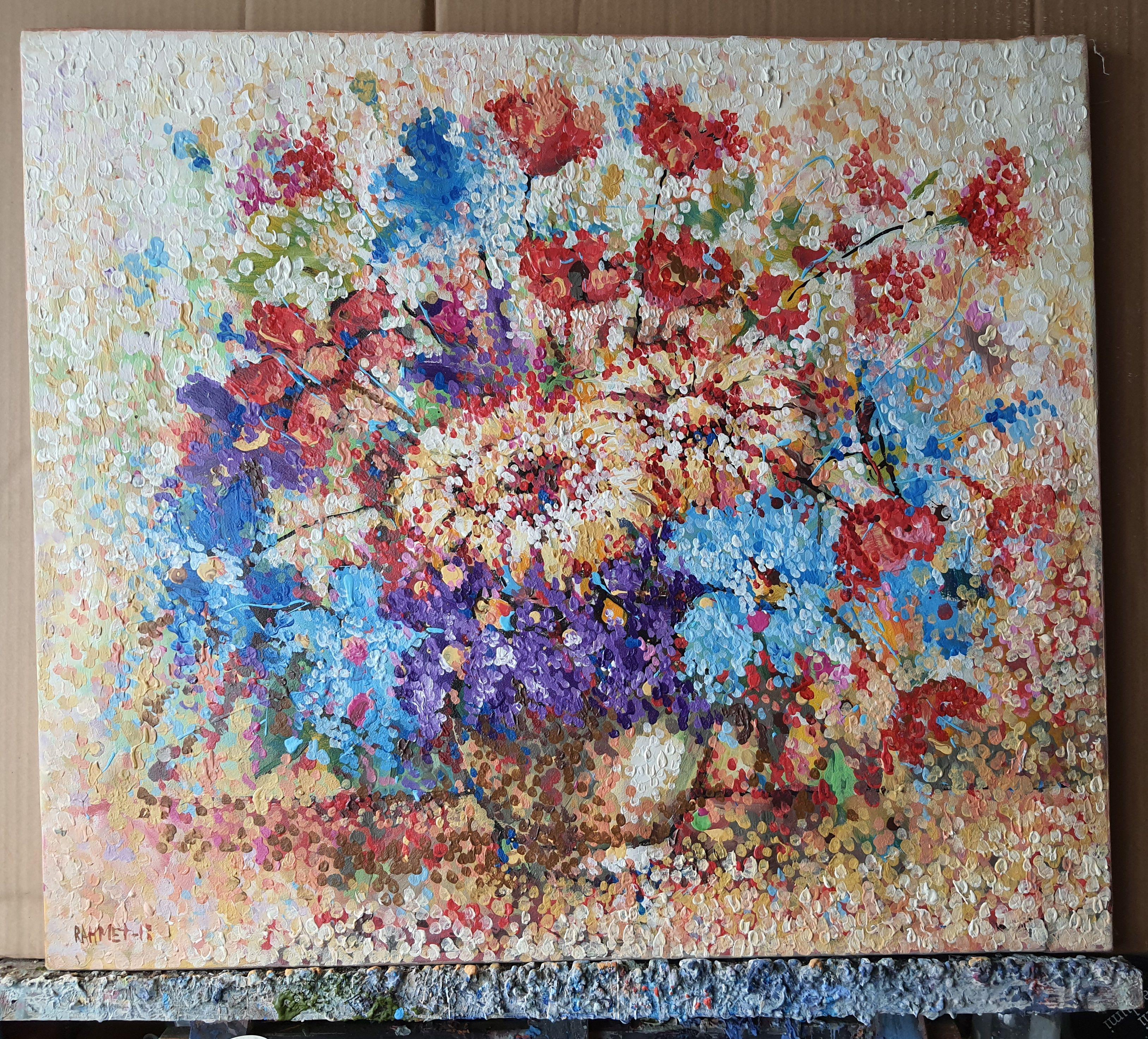 Blumenstrauß (Impressionismus), Painting, von RAKHMET REDZHEPOV (RAMZI)