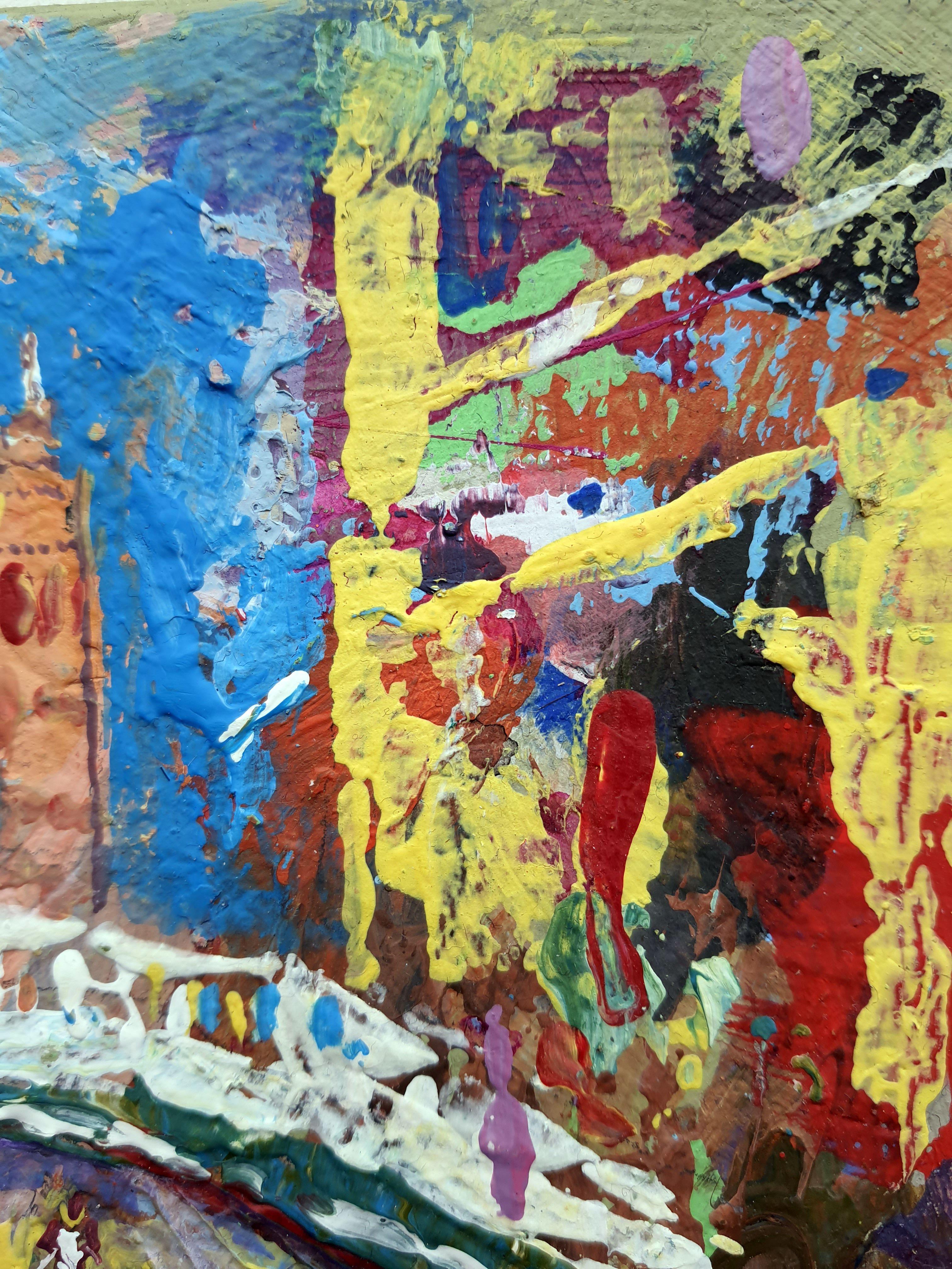 In this painting, I embraced a fusion of expressionism and impressionism to capture the vibrant, almost pulsating energy of Venice. I used bold strokes of acrylic and oil to convey both the chaos and charm of the historic bridge, blending abstract