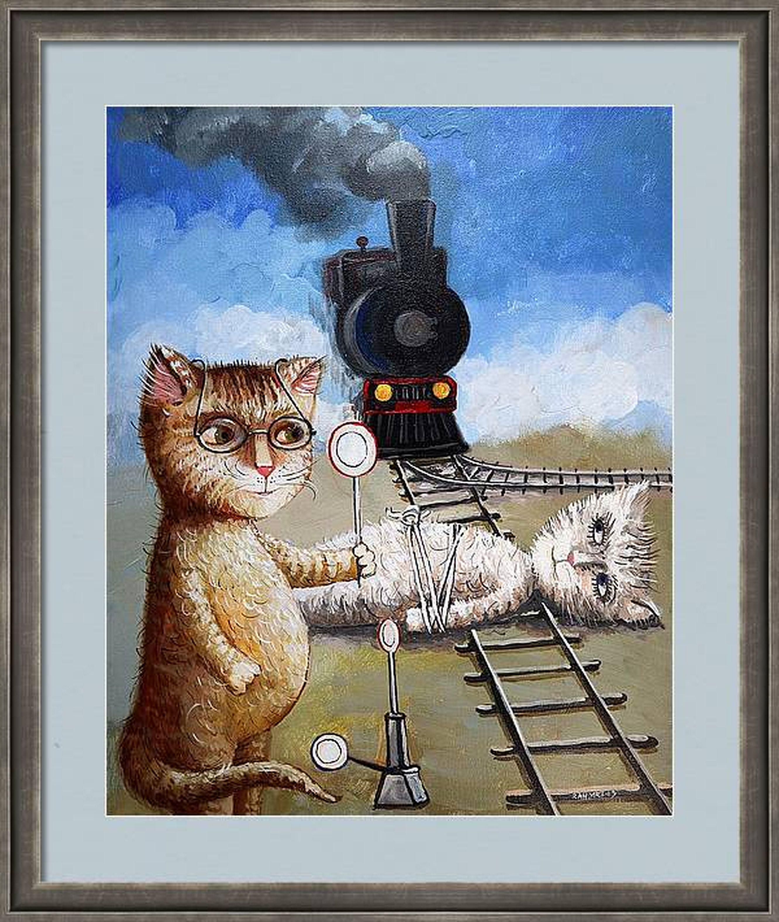 GATTI - Painting Contemporaneo di RAKHMET REDZHEPOV (RAMZI)