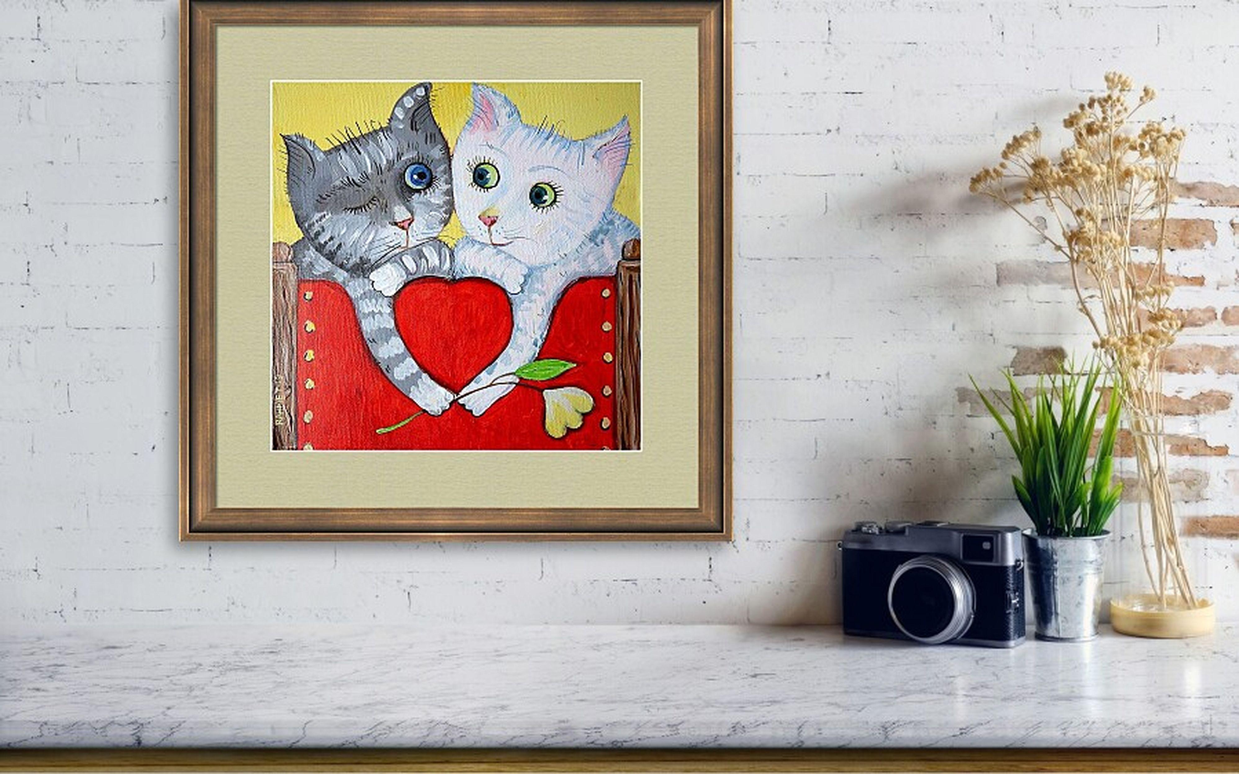CATS - Expressionniste Painting par RAKHMET REDZHEPOV (RAMZI)