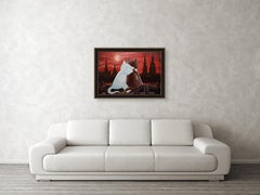 CATS ON THE COAST . original painting