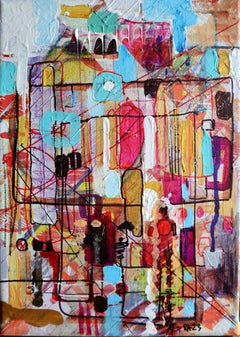 Città 10. Pittura originale astratta