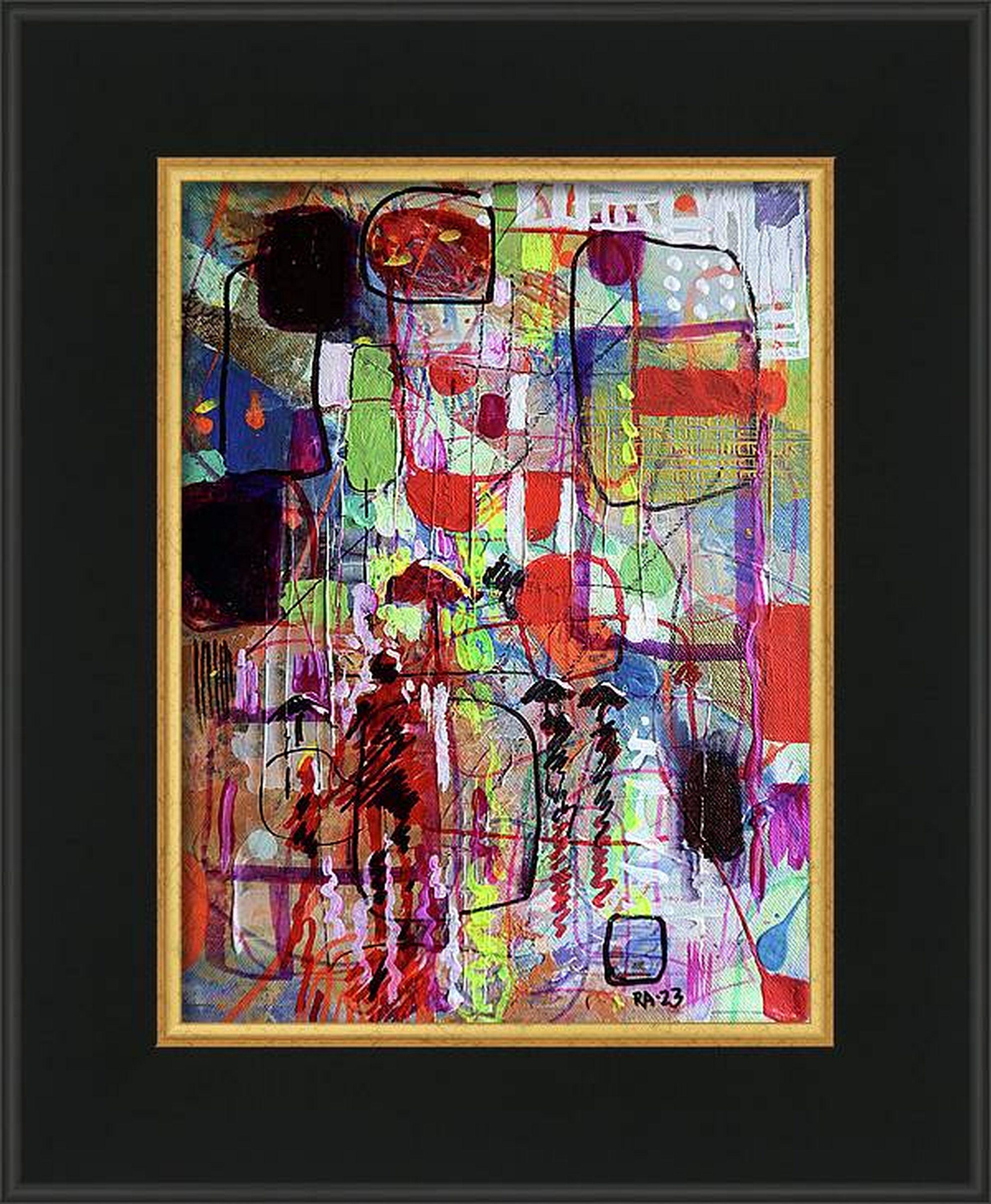Stadt 12. Abstraktes Originalgemälde (Abstrakter Impressionismus), Painting, von RAKHMET REDZHEPOV (RAMZI)