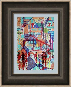 Ville 13. Peinture abstraite originale