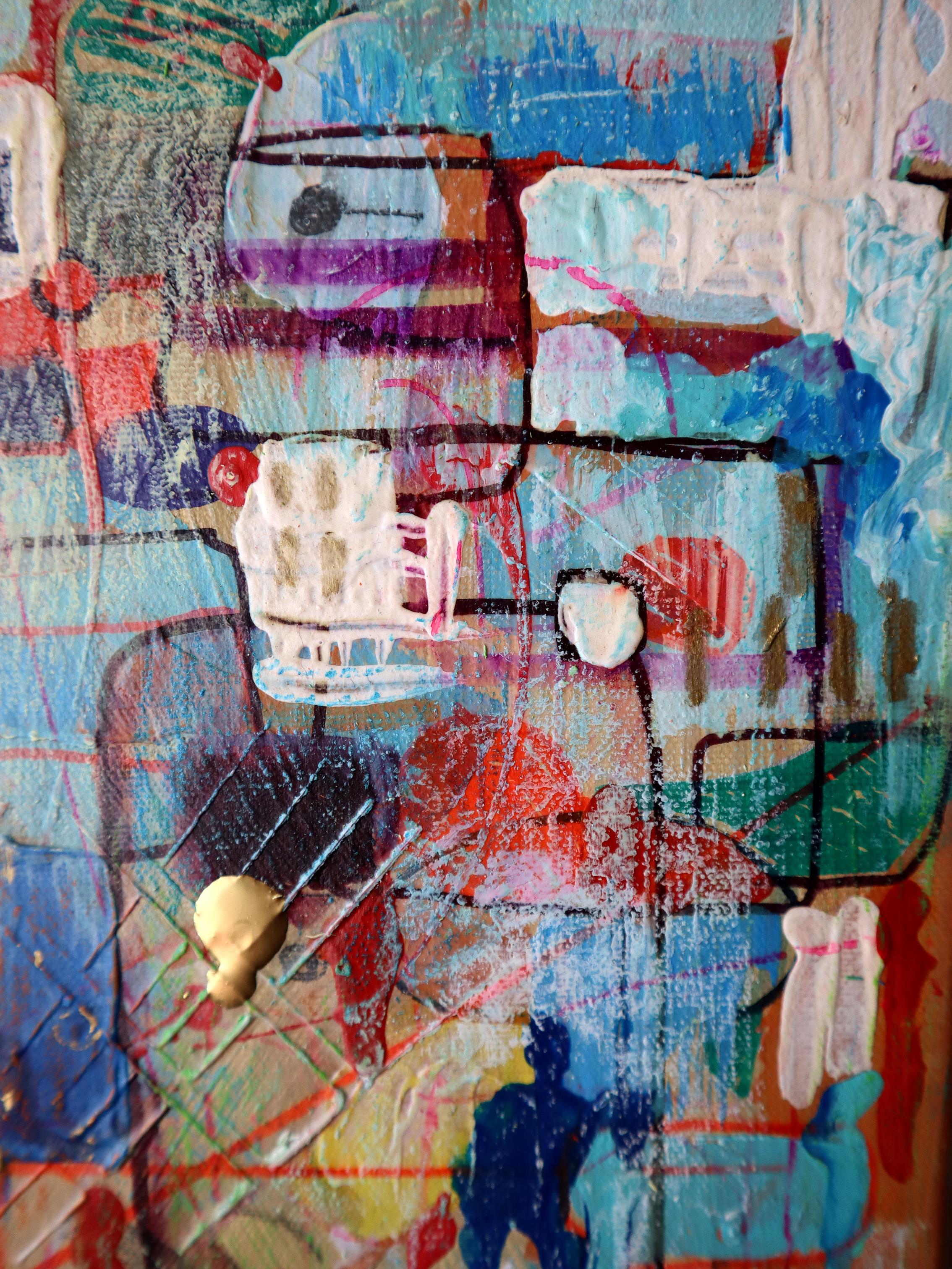 Ville 14. Peinture abstraite originale en vente 8