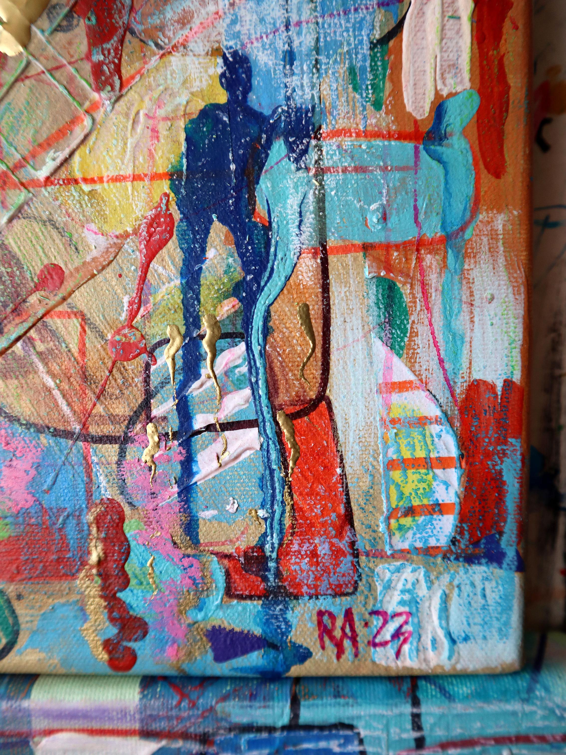Ville 14. Peinture abstraite originale en vente 10