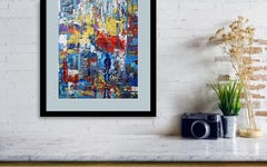 Stadt 15. Abstraktes Originalgemälde