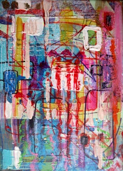 Ville 17. Peinture abstraite originale