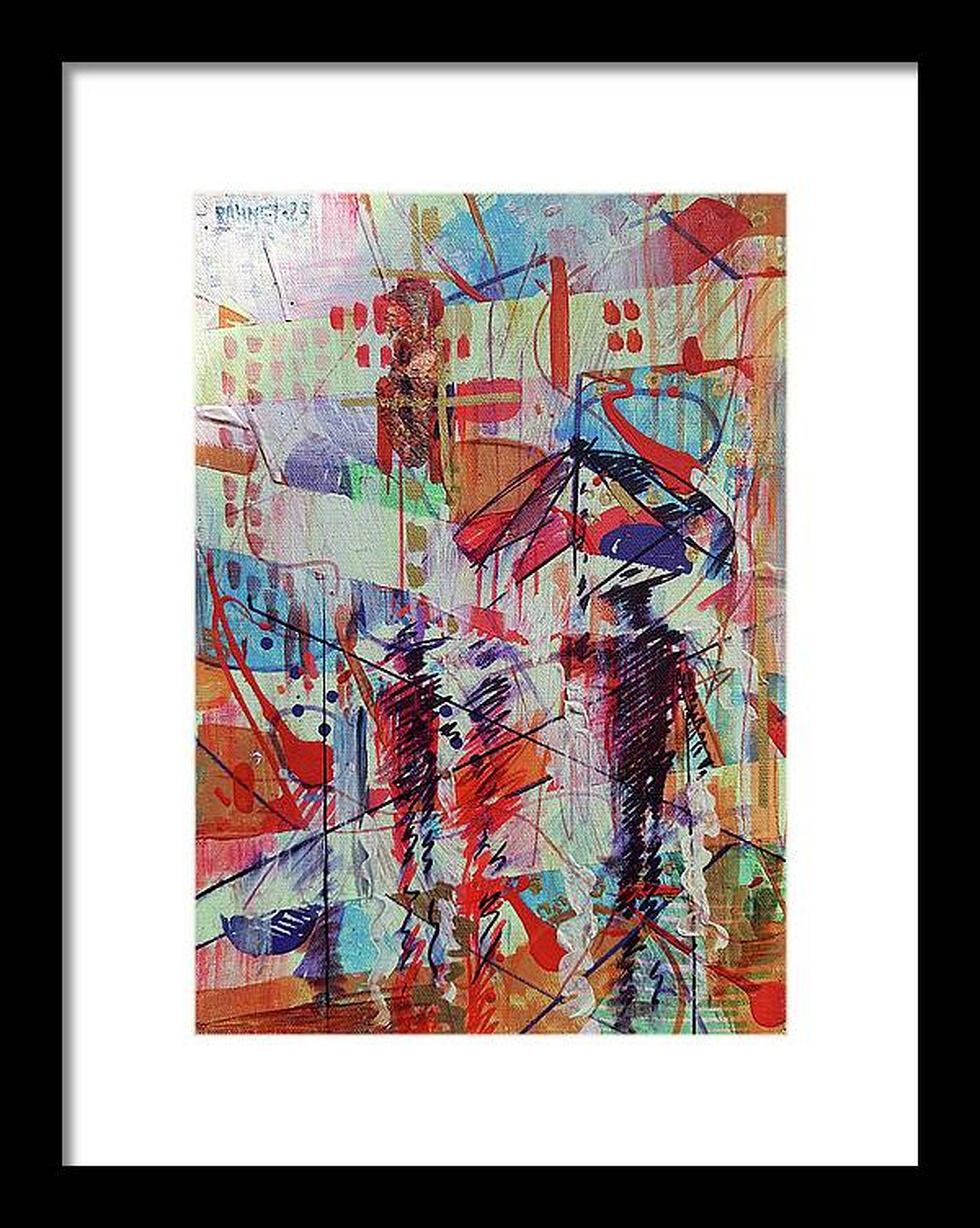 City 2. Abstraktes Originalgemälde im Angebot 6