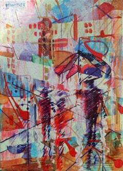 Ciudad 2. Pintura original abstracta