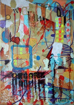 Ciudad 3. Pintura original abstracta