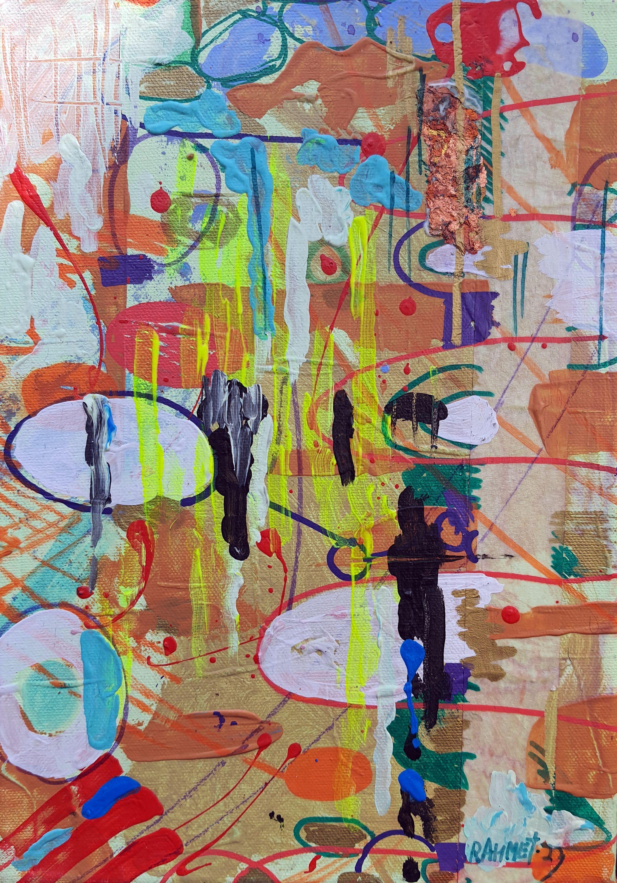 City 4. Abstraktes Originalgemälde (Abstrakter Impressionismus), Painting, von RAKHMET REDZHEPOV (RAMZI)