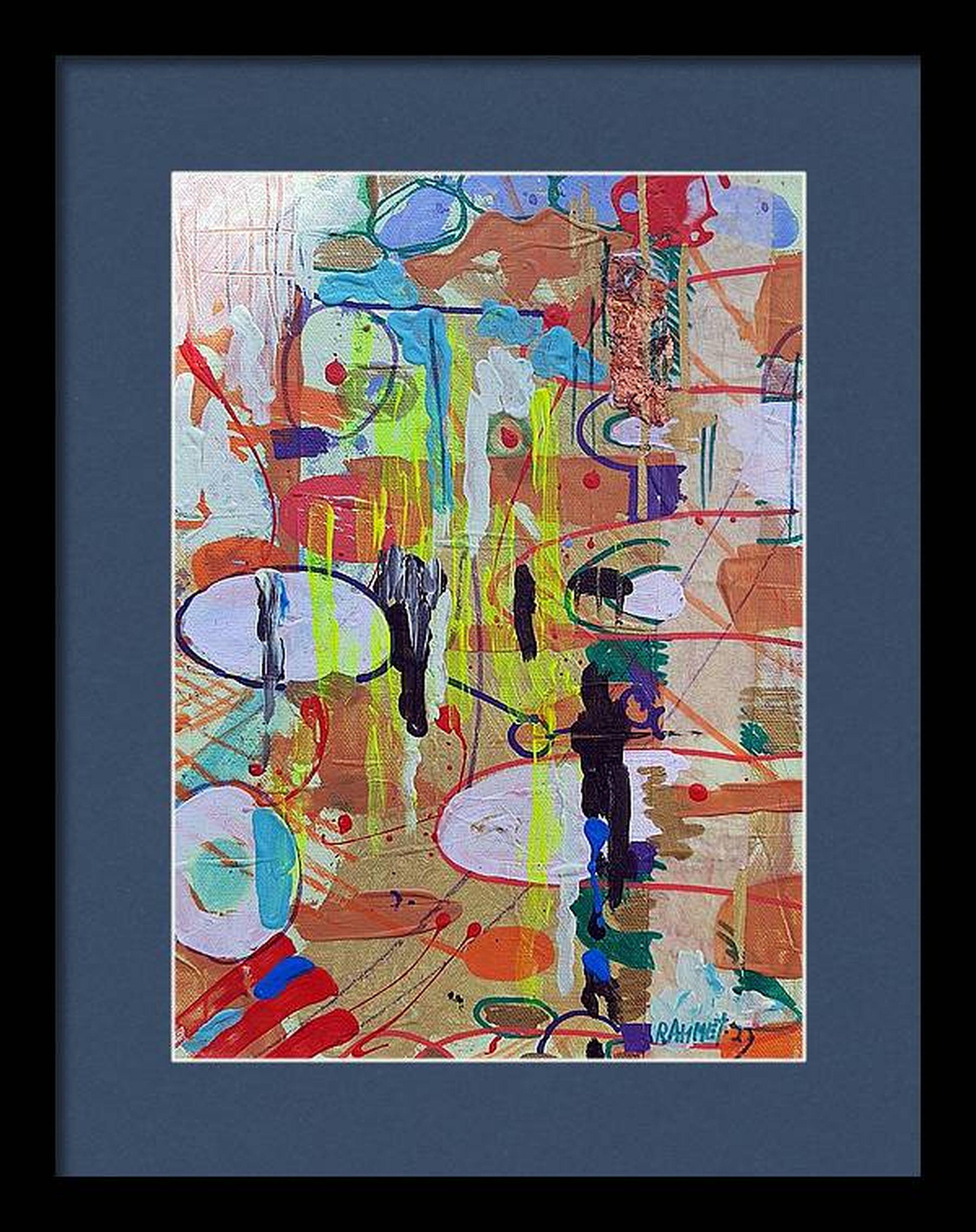In dieser lebendigen Mischung aus Acryl, Öl und Farbstift habe ich das Chaos und die Harmonie des städtischen Lebens aufgenommen. Die abstrakten Striche und impressionistischen Akzente bringen die pulsierende Energie der Stadt zum Ausdruck, während