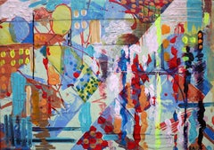 City 5. Abstract original painting