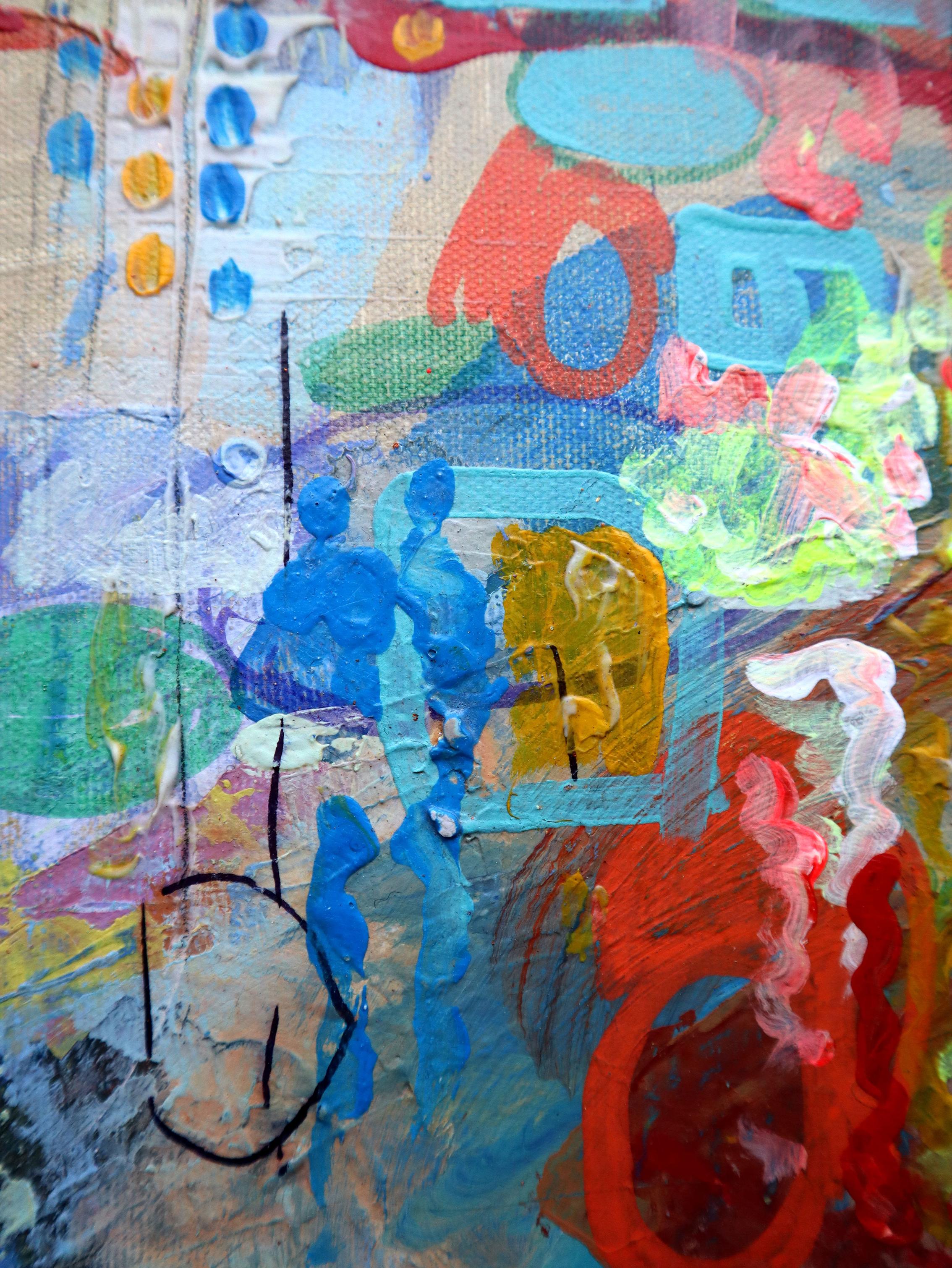 City 6. Peinture originale abstraite en vente 6