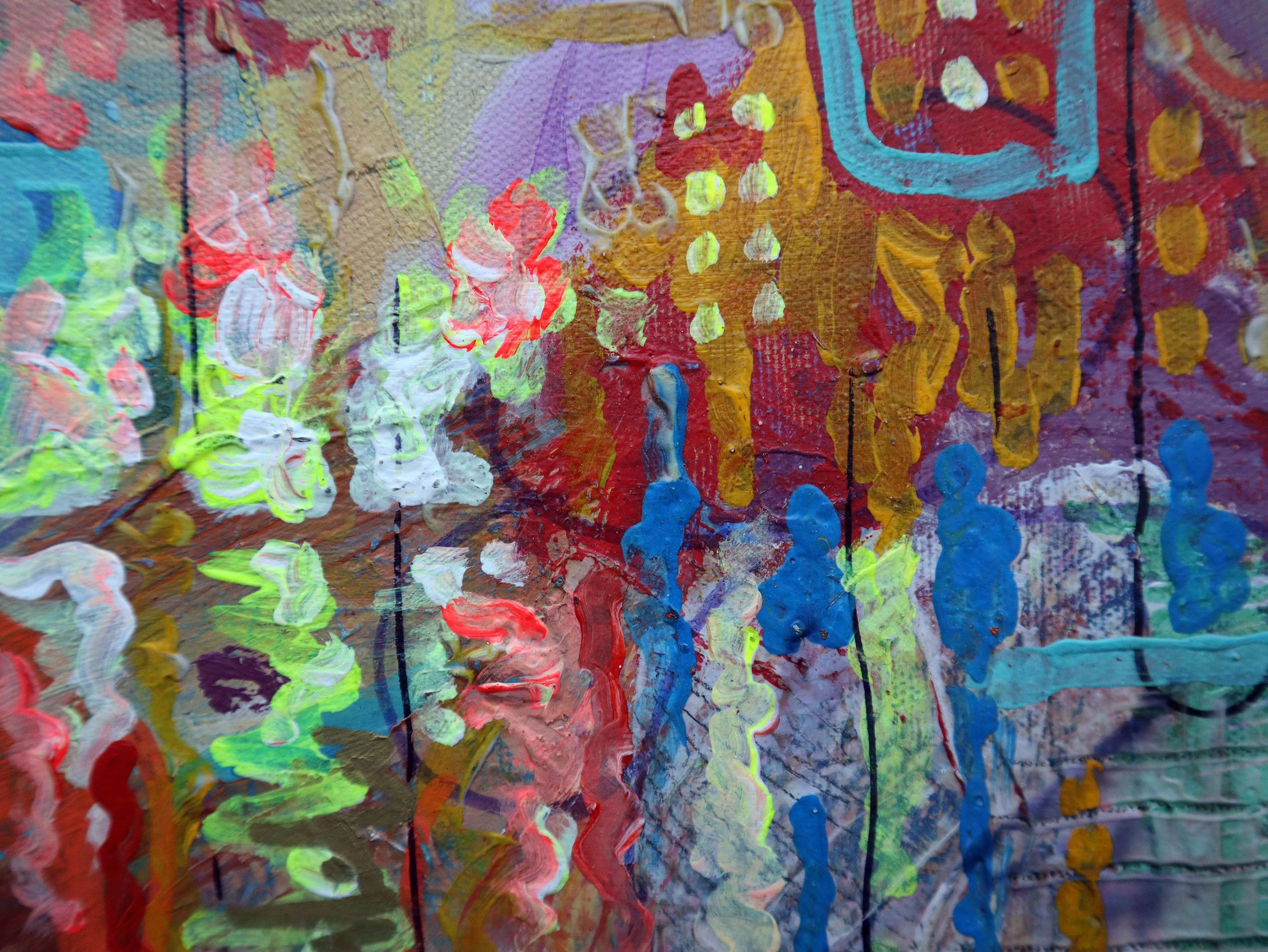 City 6. Peinture originale abstraite en vente 7