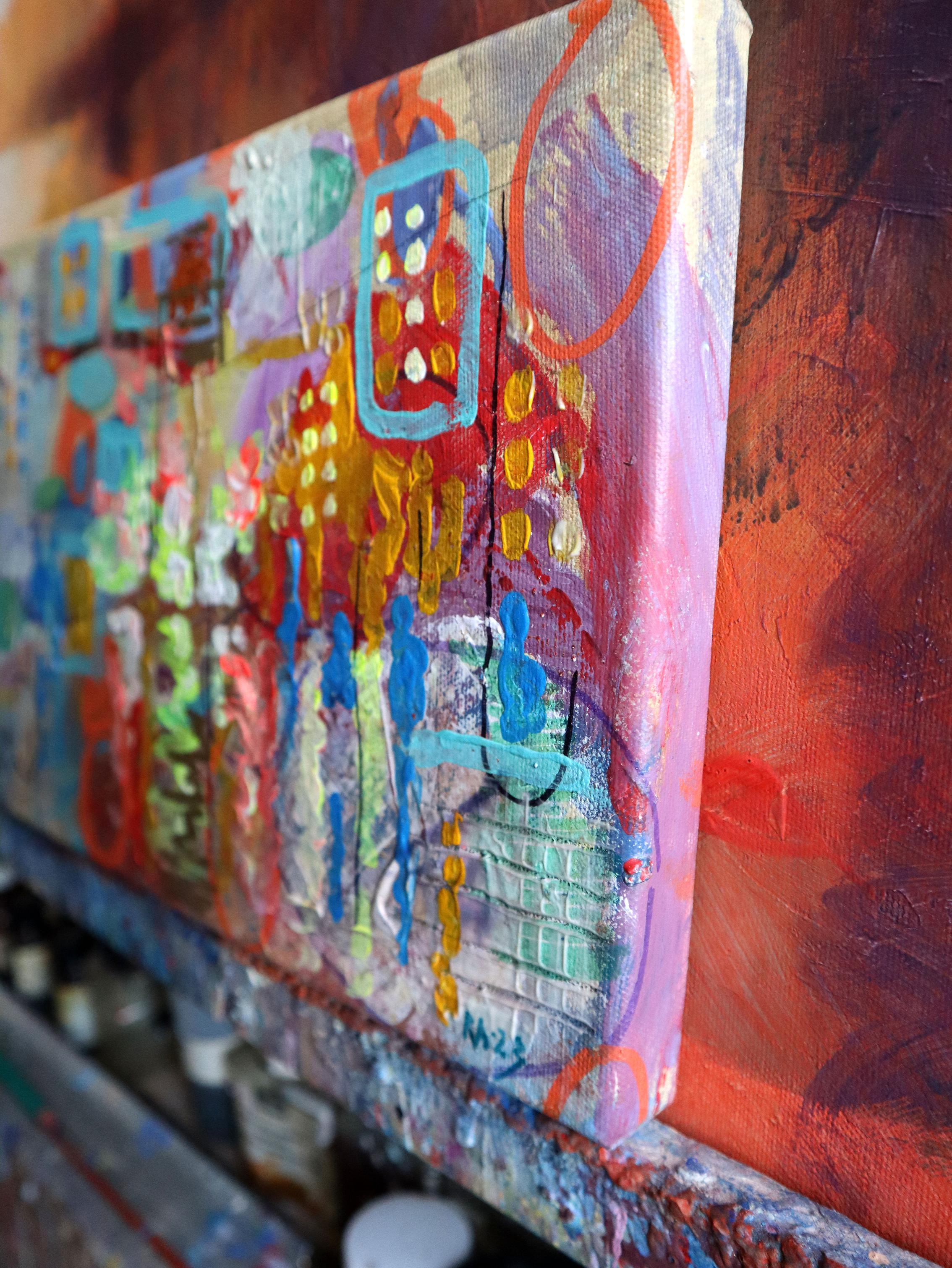 City 6. Peinture originale abstraite en vente 10