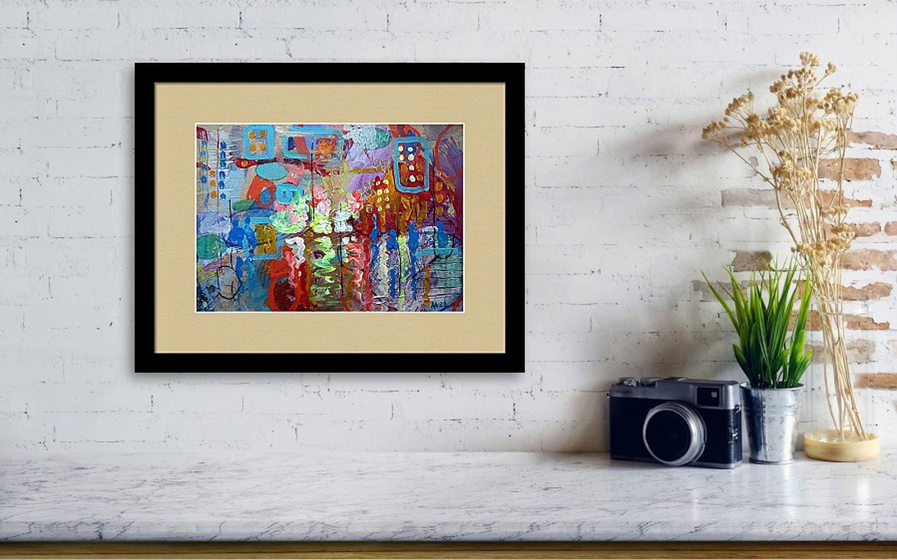 City 6. Peinture originale abstraite en vente 1