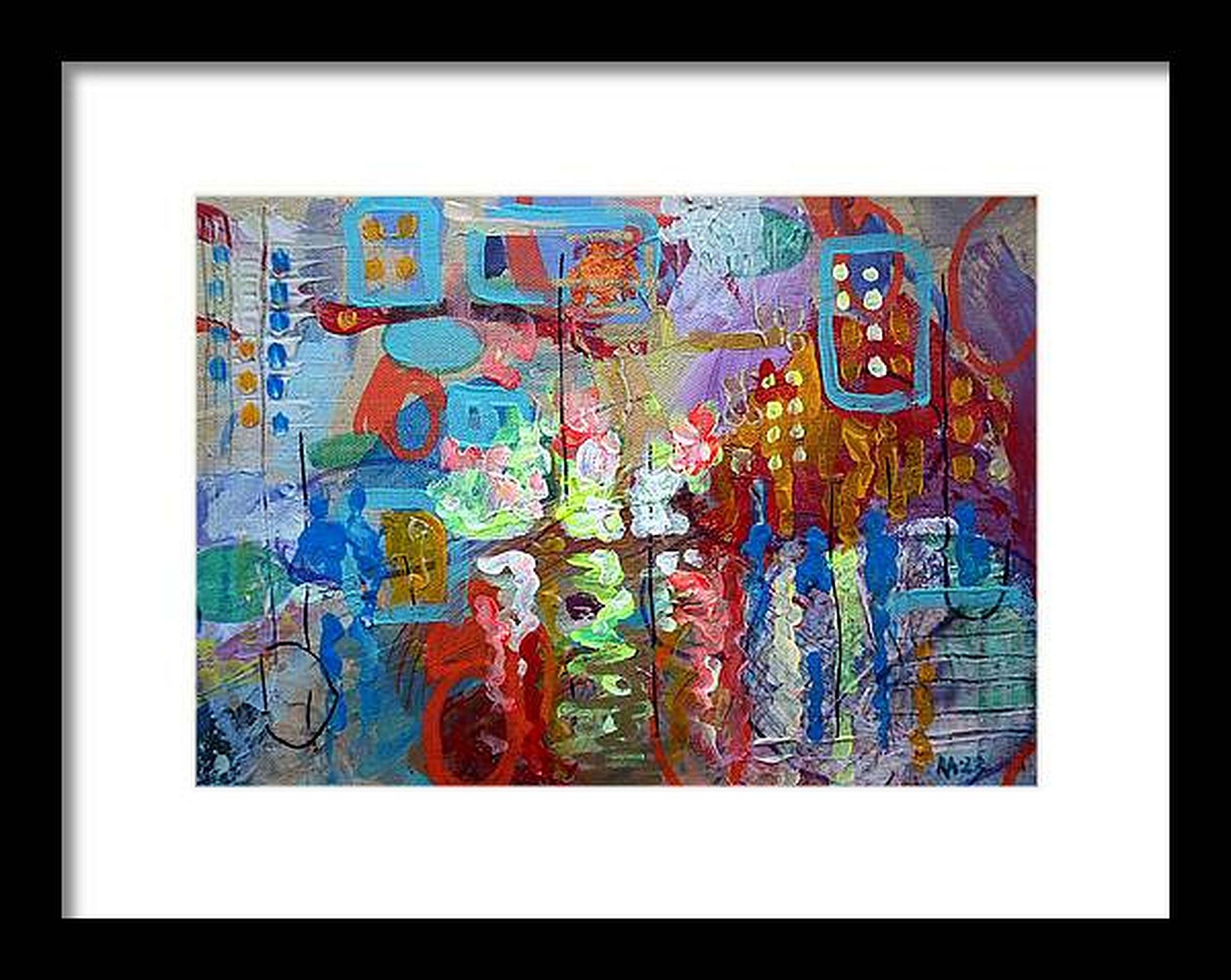 City 6. Peinture originale abstraite en vente 4