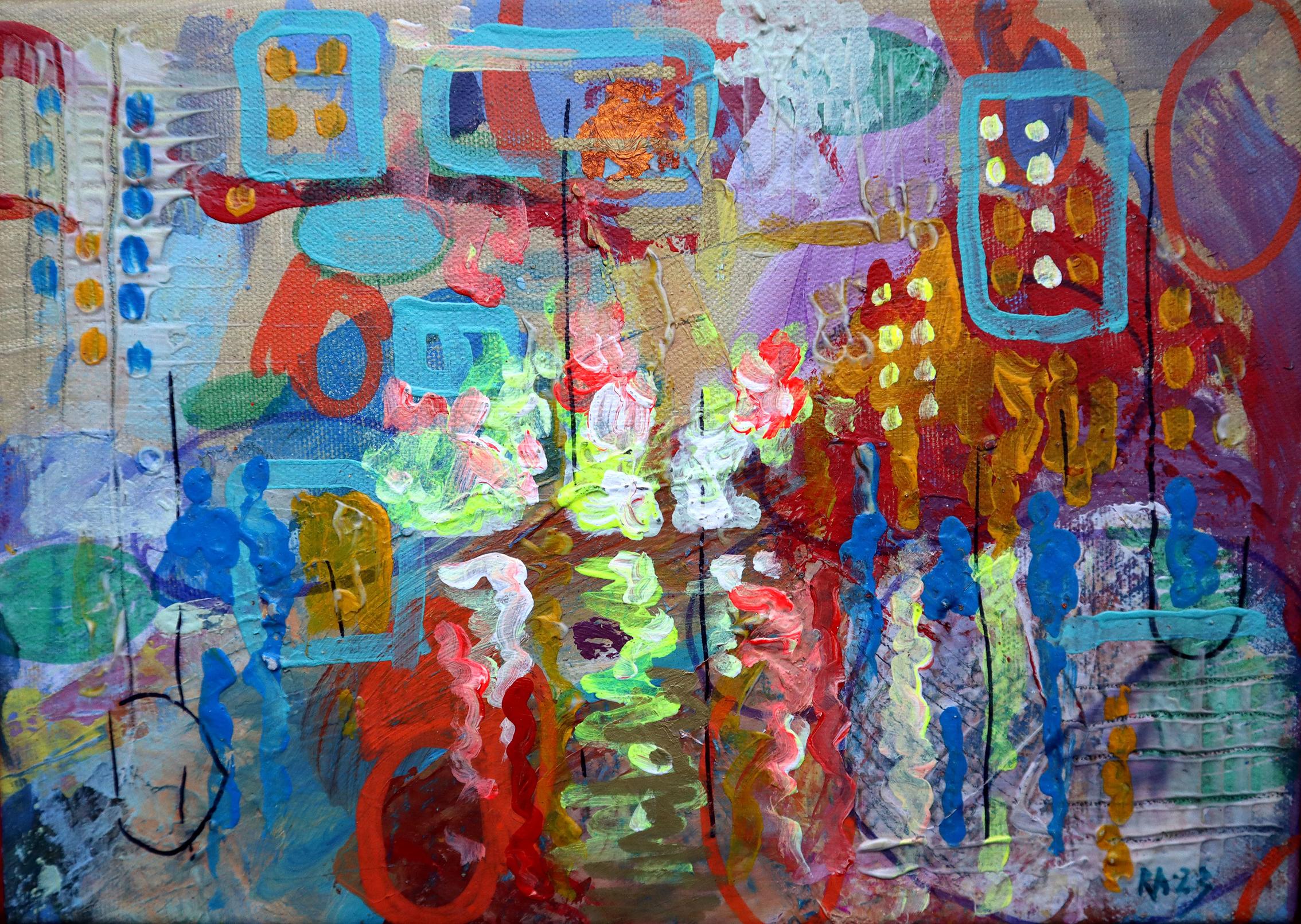 City 6. Peinture originale abstraite