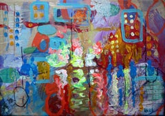 Città 6. Pittura originale astratta