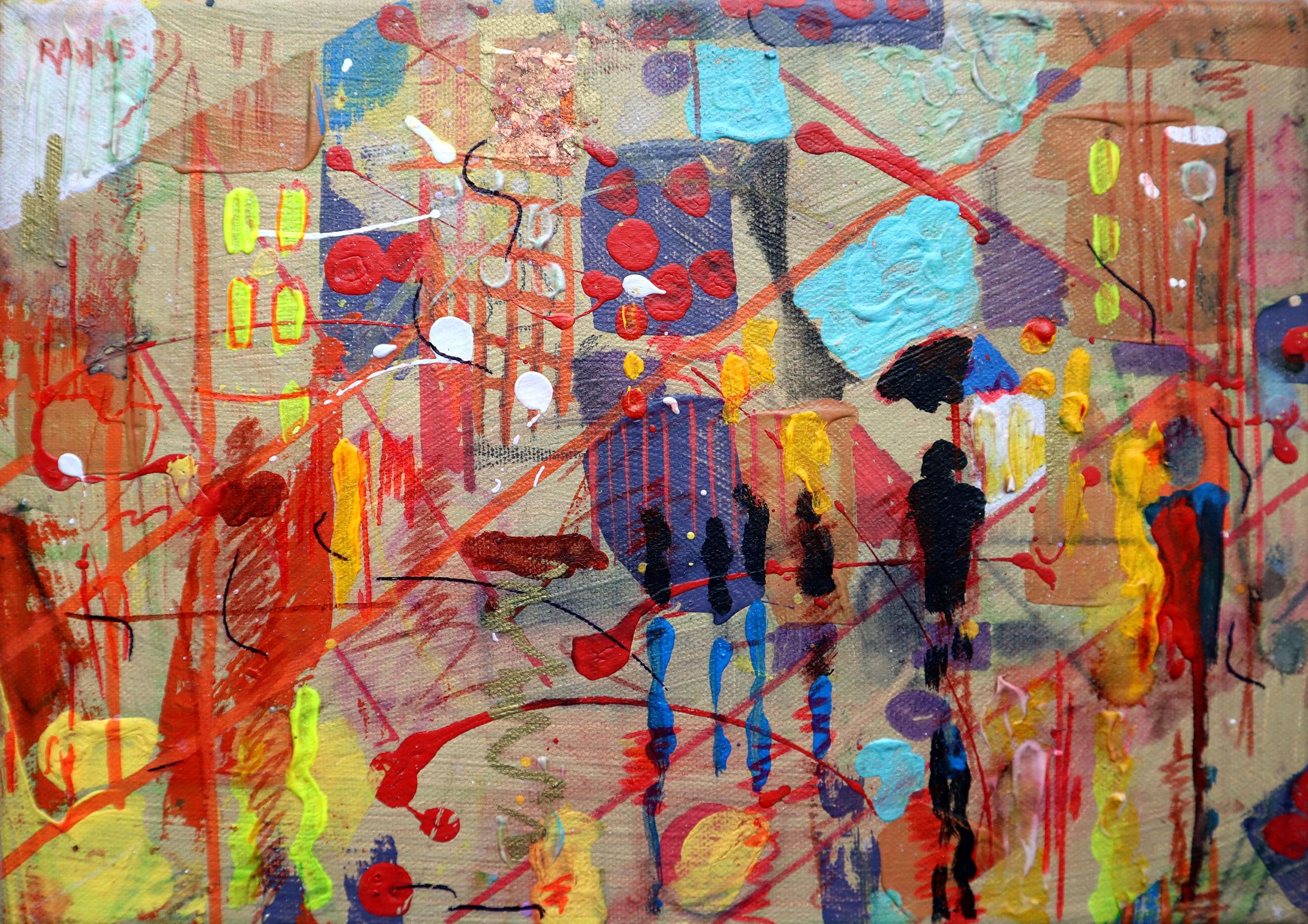 RAKHMET REDZHEPOV (RAMZI) Interior Painting – City 7. Abstraktes Originalgemälde