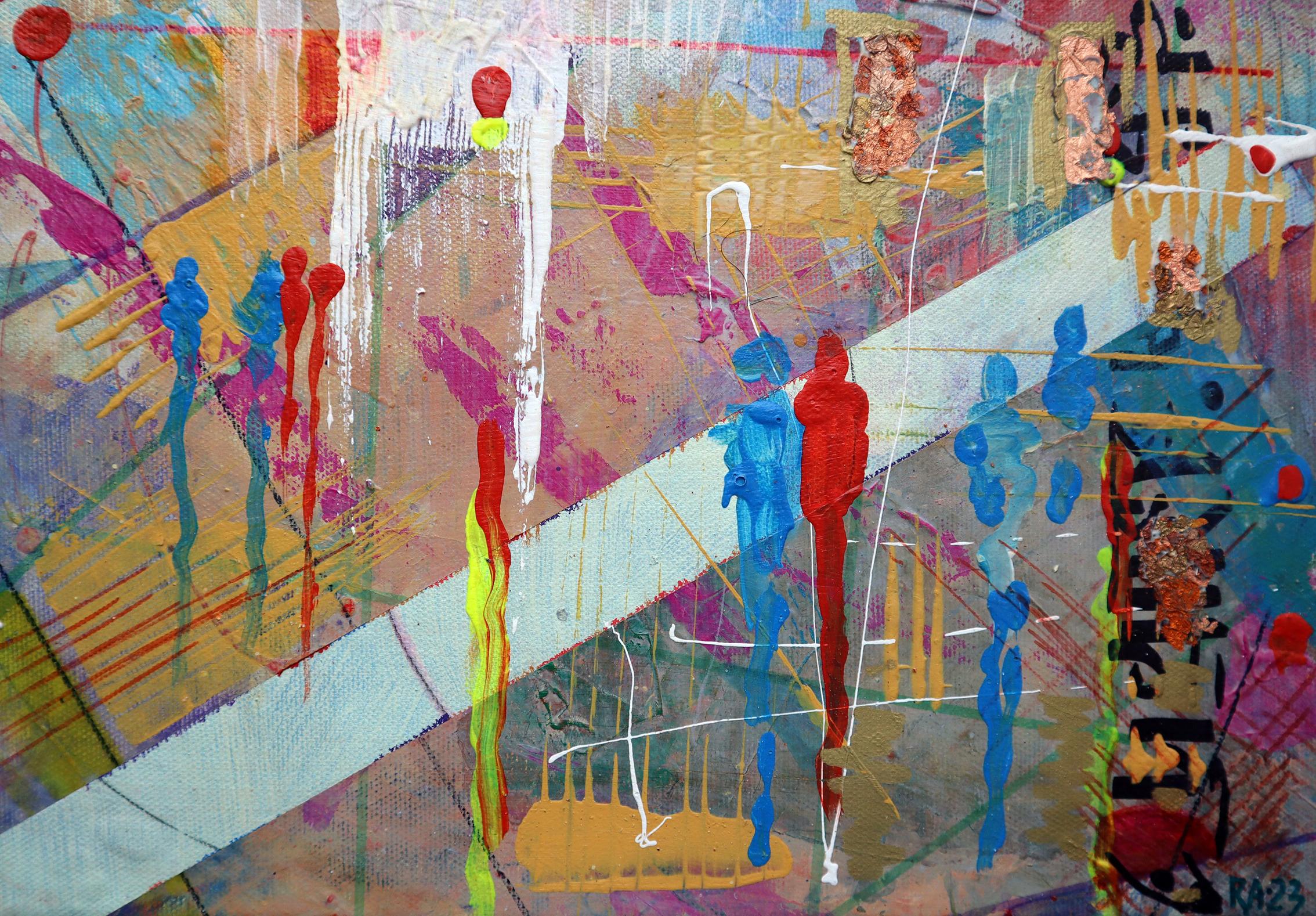 City 8. Abstract original painting For Sale 6