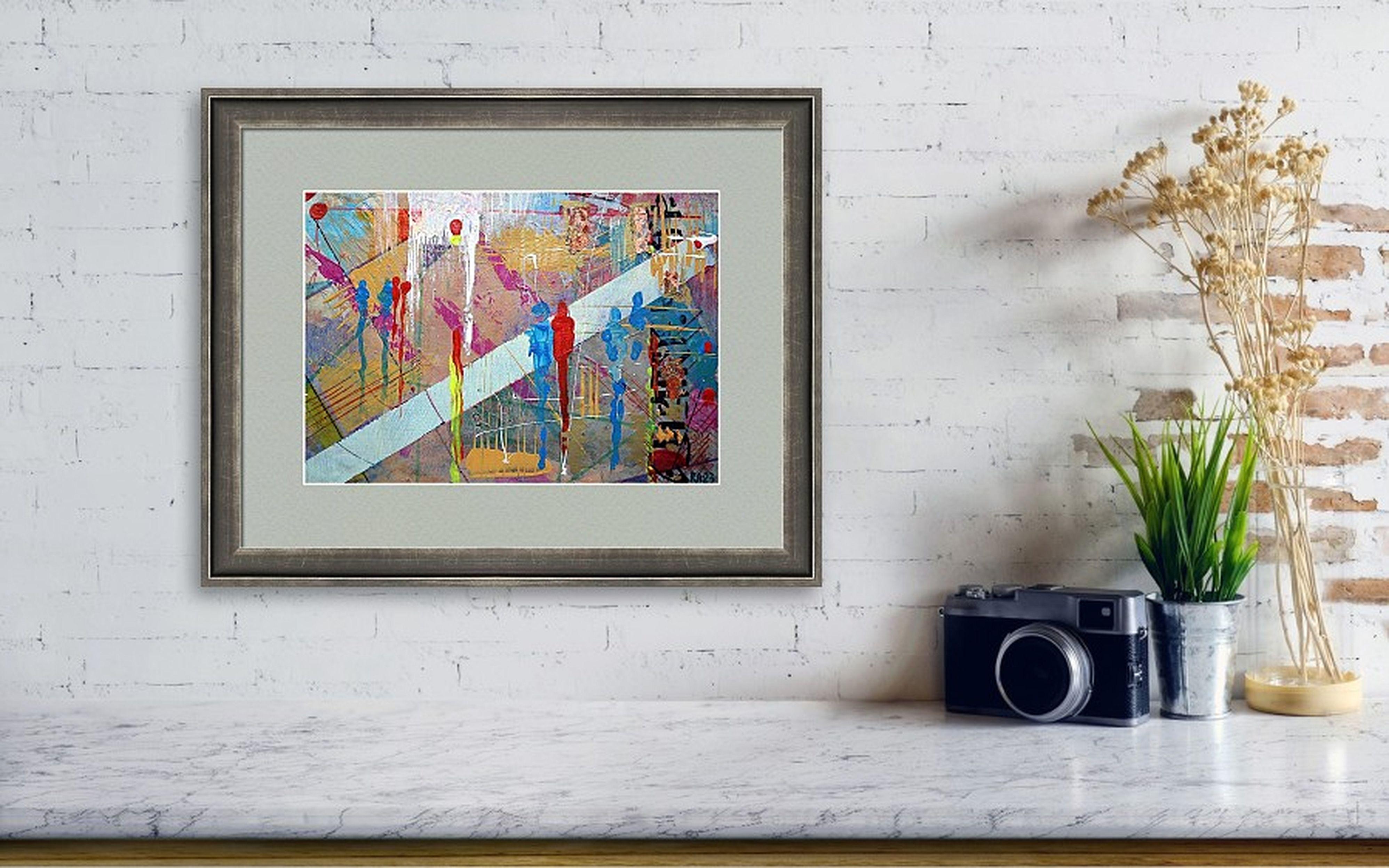 City 8. Abstract original painting For Sale 1