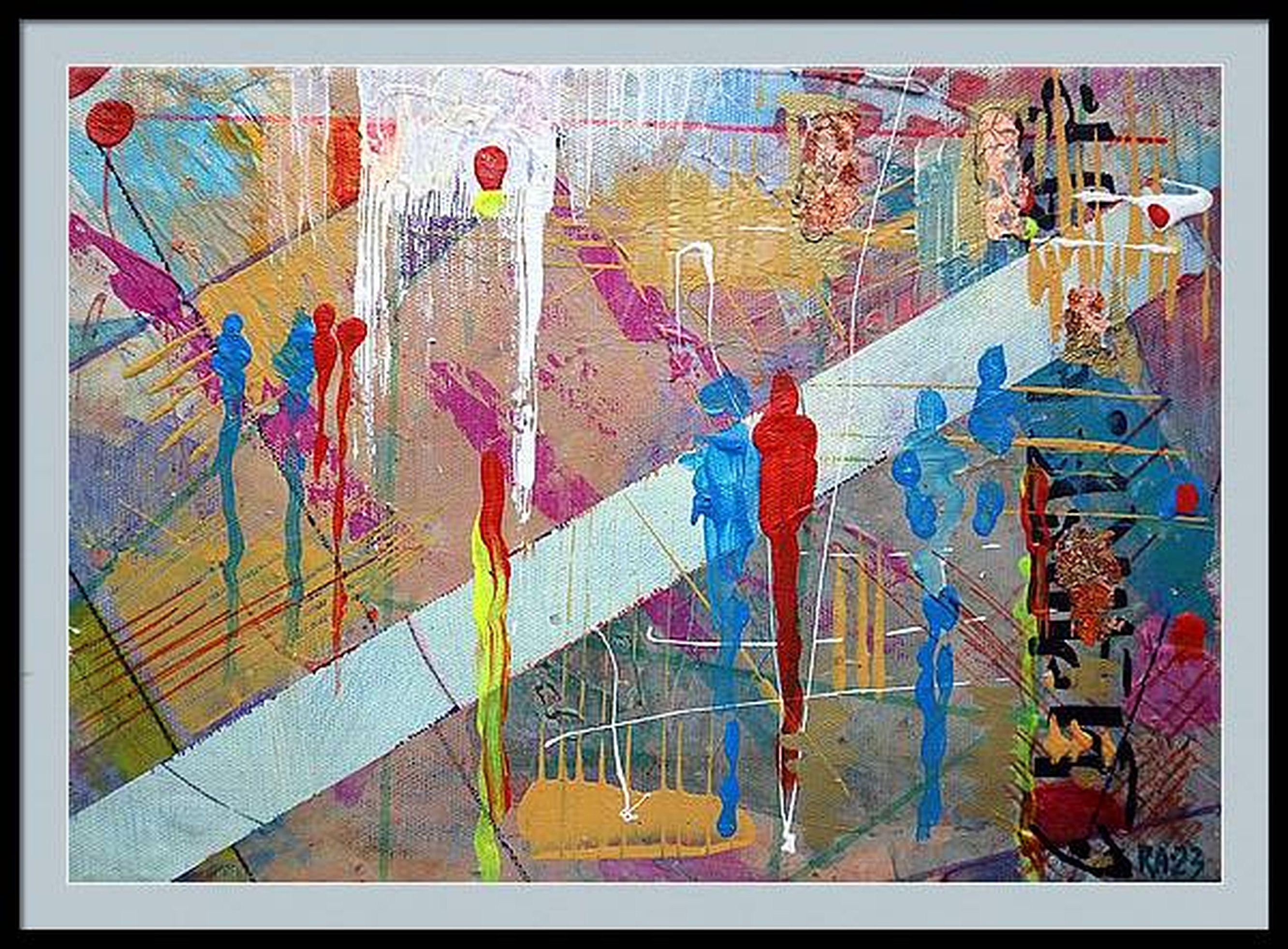City 8. Abstract original painting For Sale 2