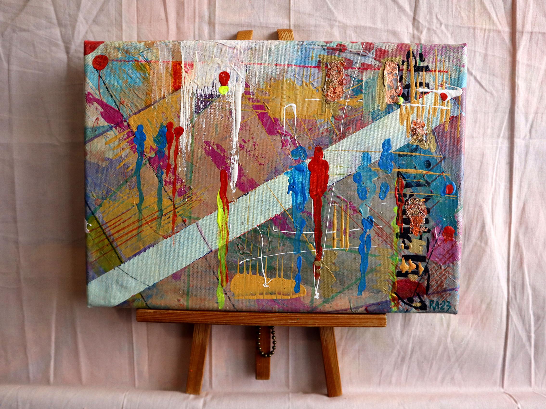 City 8. Abstract original painting For Sale 3