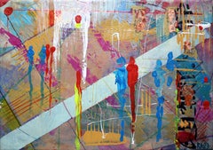 Città 8. Pittura originale astratta