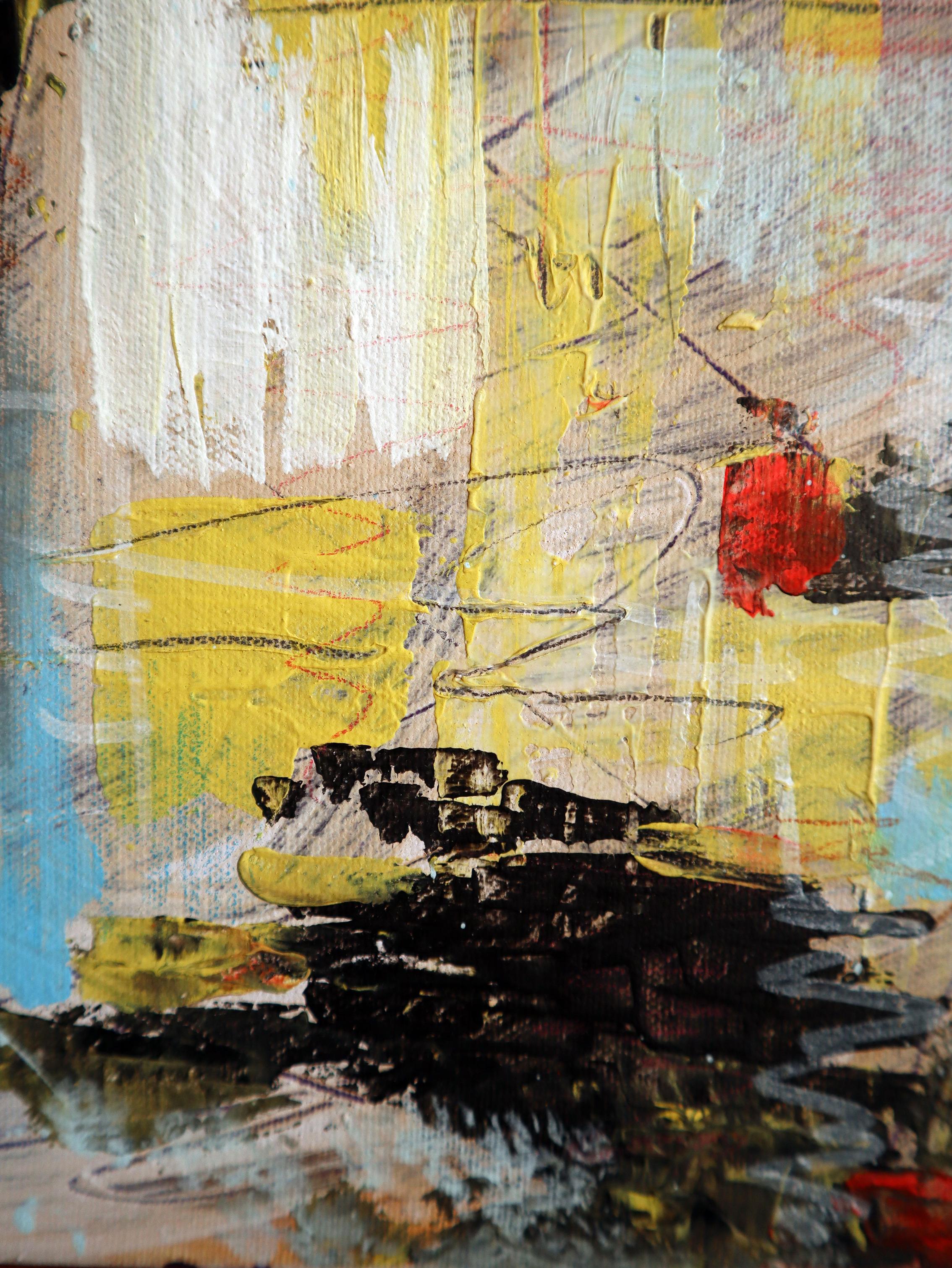 The City After the Rain. Abstraktes Originalgemälde im Angebot 9