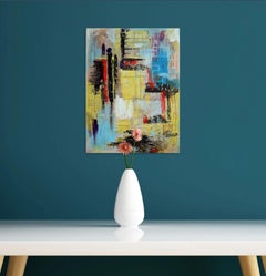 City After the Rain. Abstract original painting