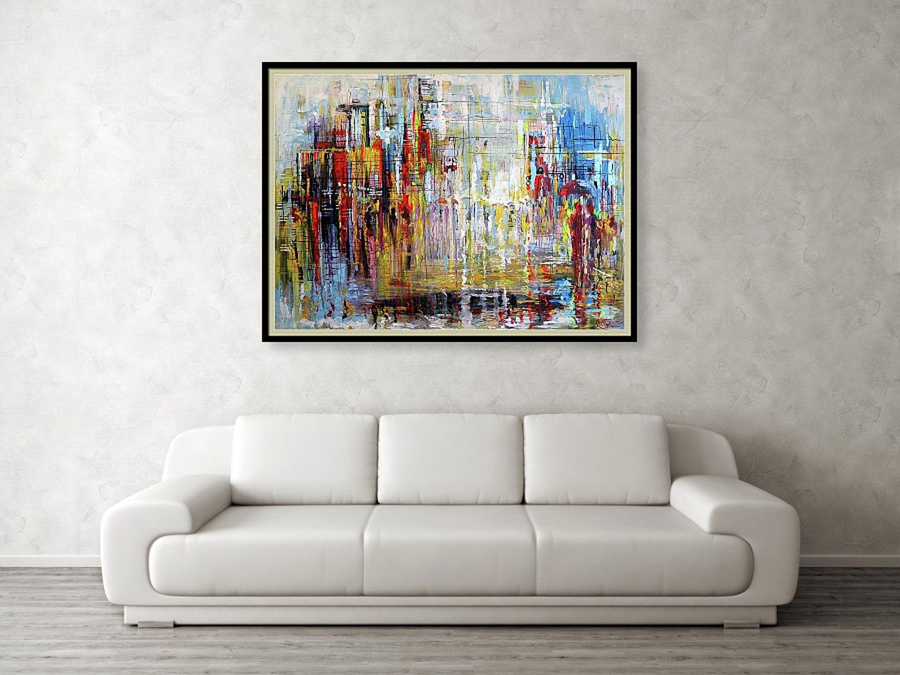 In this visceral cityscape, I mingled acrylics, oils, and colored pencils to craft an abstract world bursting with emotive energy. My strokes embrace impressionism's play of light and expressionism's intense emotion. Here, symbolic elements hint at
