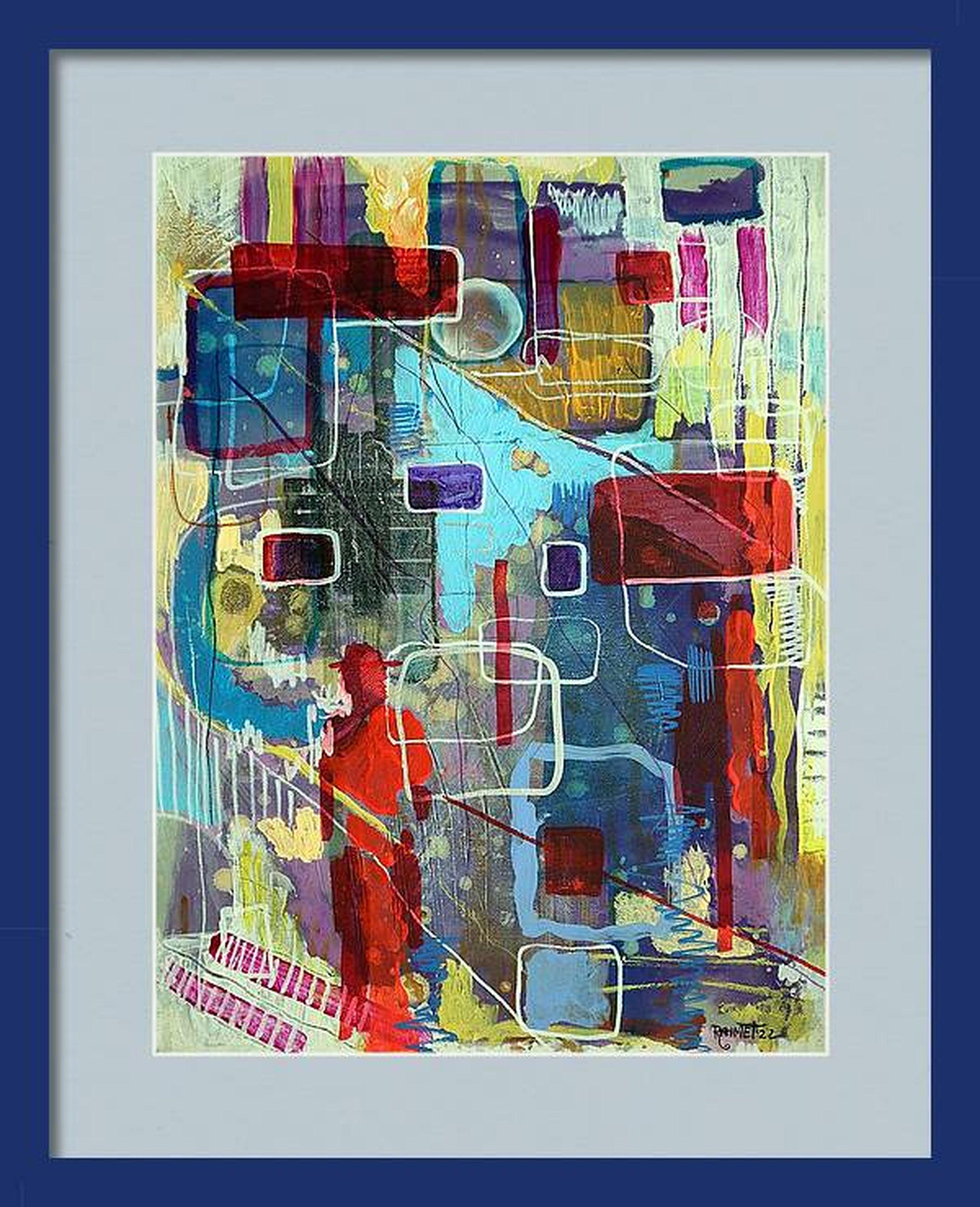 City Light. Abstraktes Originalgemälde (Abstrakter Impressionismus), Painting, von RAKHMET REDZHEPOV (RAMZI)