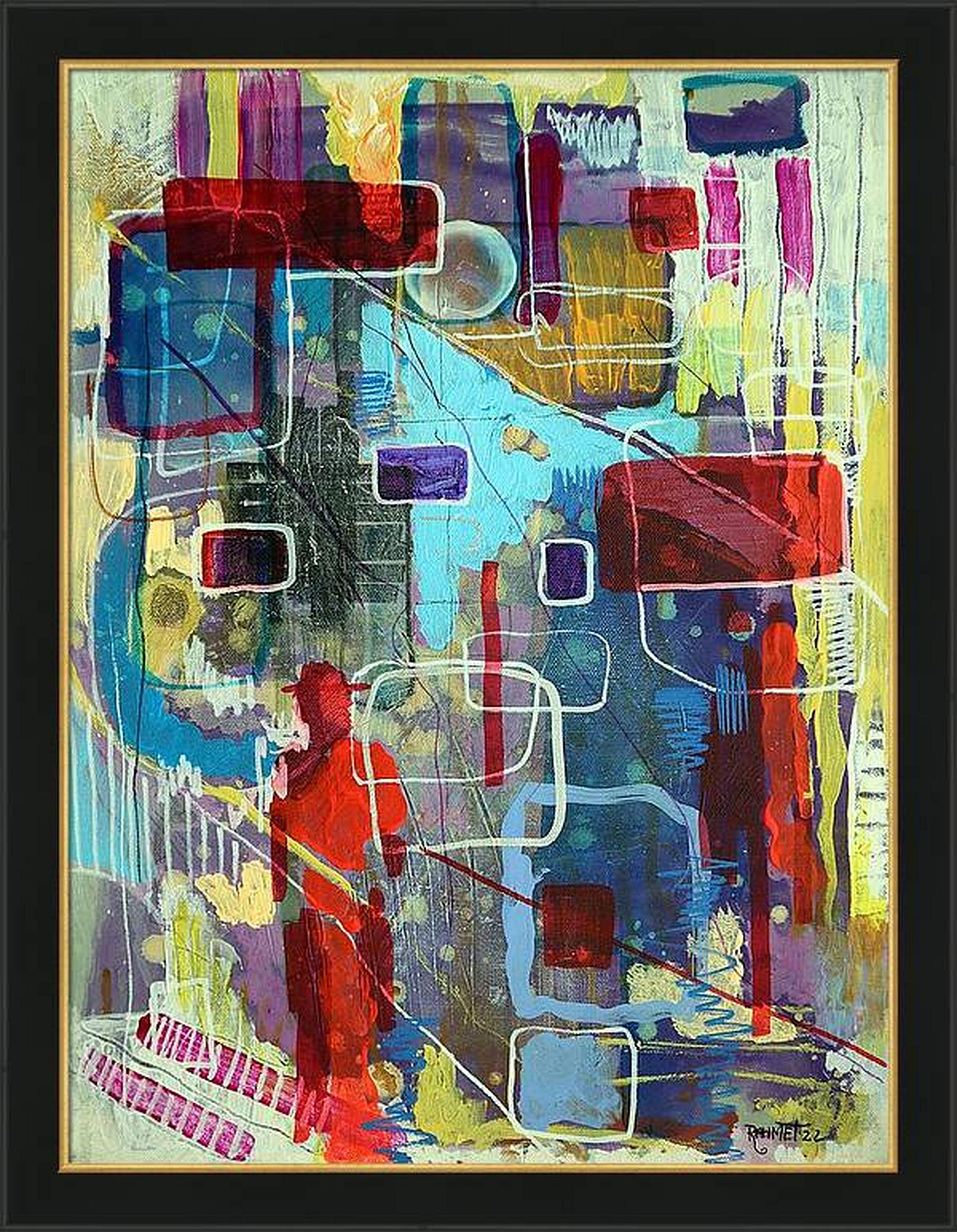 City Light. Abstraktes Originalgemälde im Angebot 1