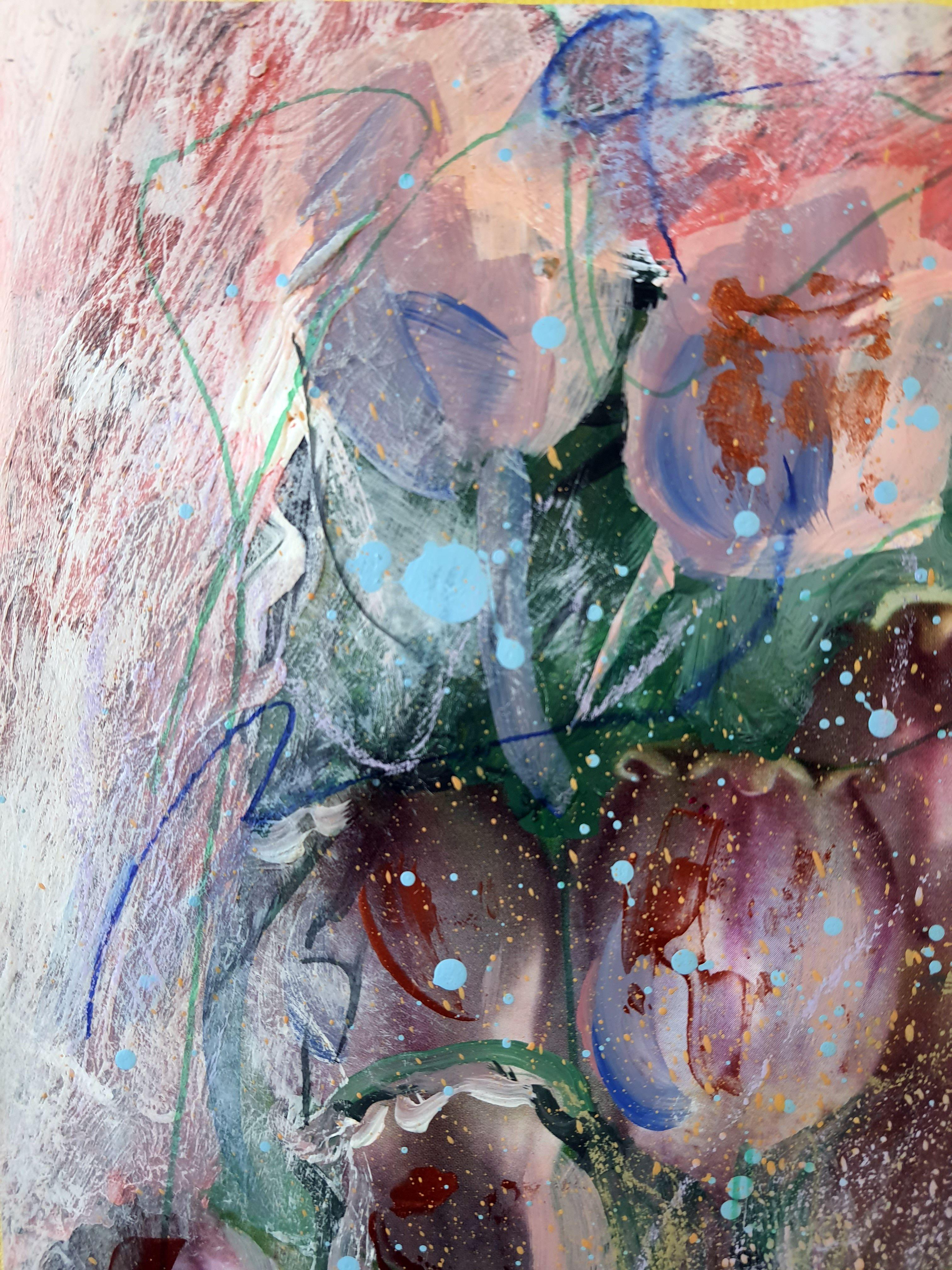 Kokain (Grau), Abstract Painting, von RAKHMET REDZHEPOV (RAMZI)