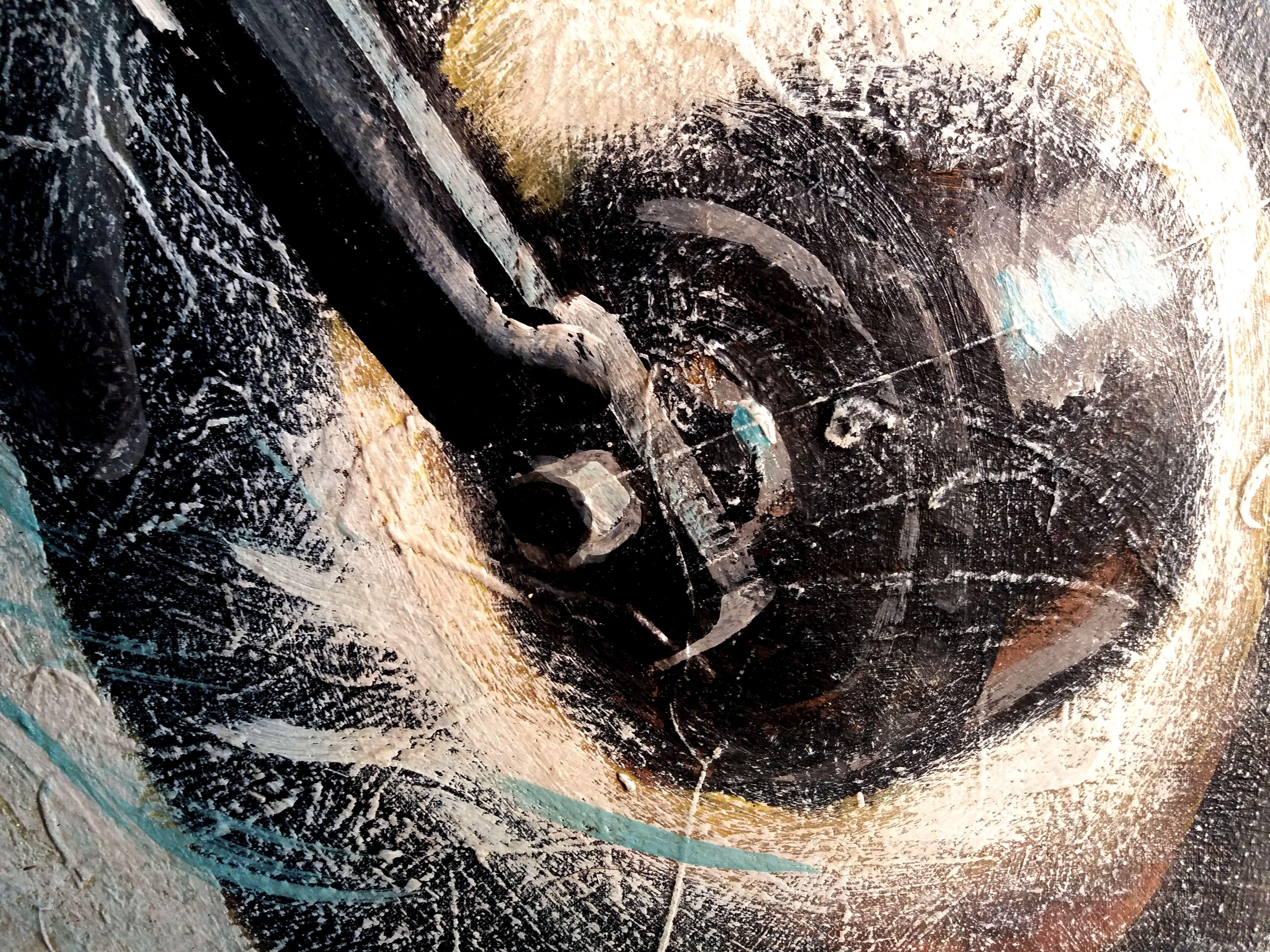 Cold Fury - Gray Interior Painting by RAKHMET REDZHEPOV (RAMZI)